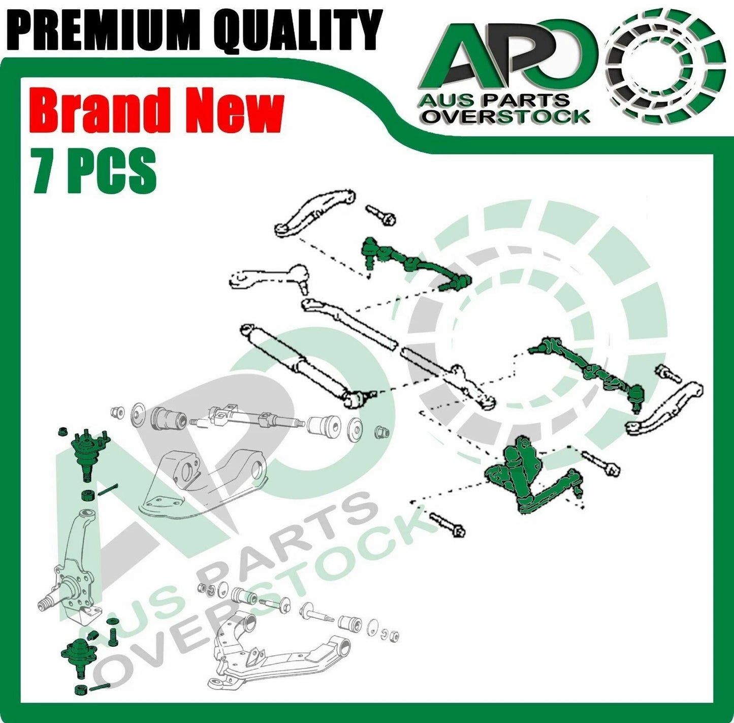 Ball Joints Idler Arm Tie Rod Ends Kit For Hilux 4Runner Surf LN107 LN111 LN130