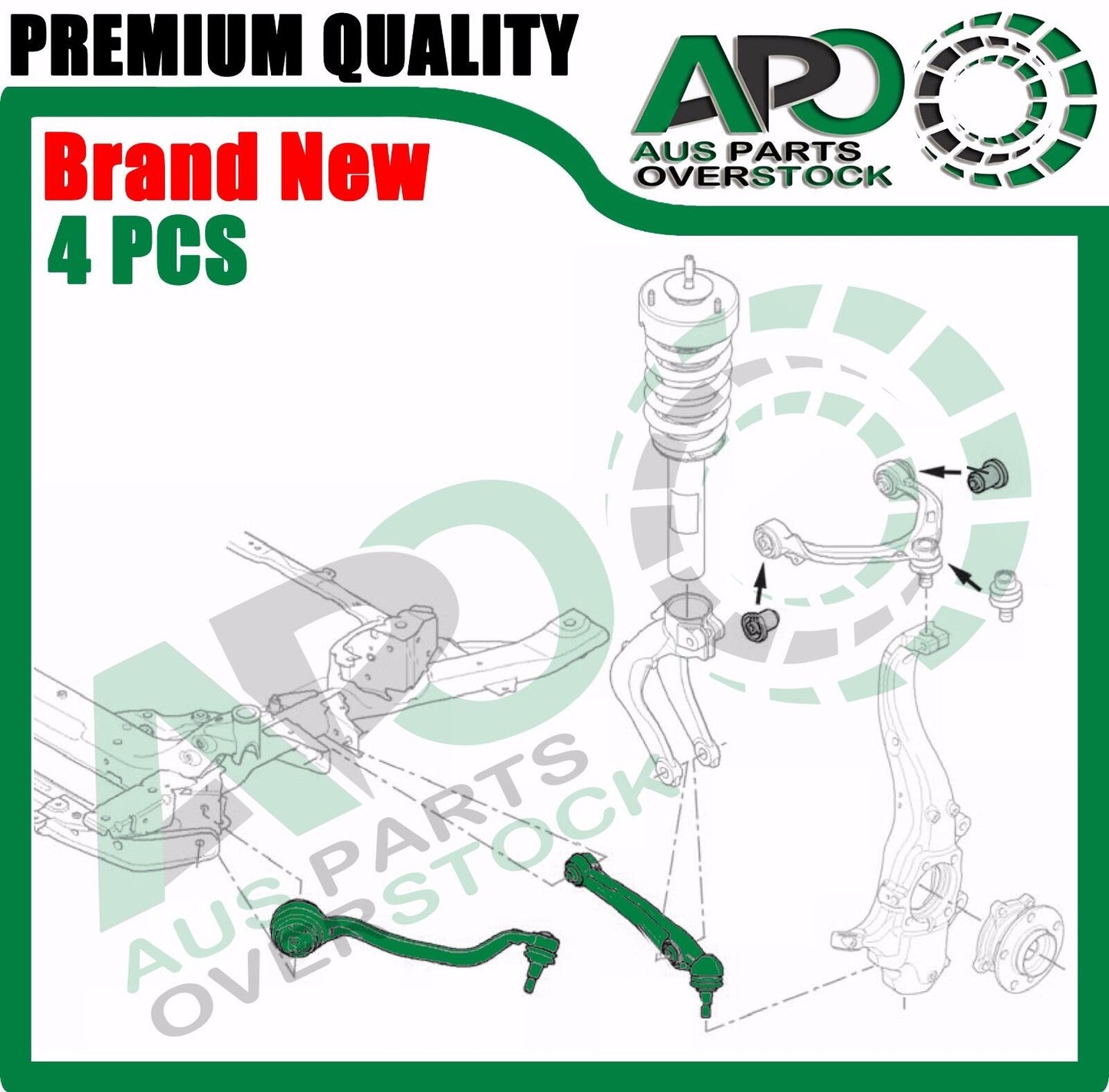 4PCS Set Front Lower Control Arms Ball Joints For BMW X5 E70 X6 E71 E72 2007-2013