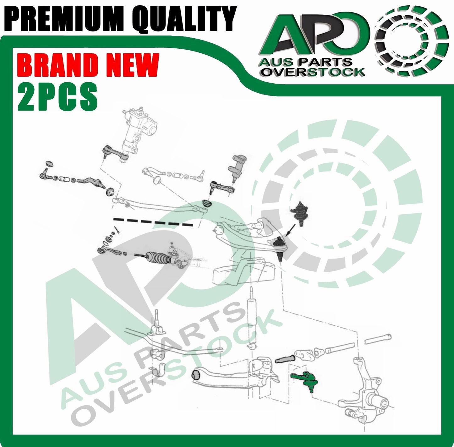 2 PCS Front Lower Ball Joints For MITSUBISHI PAJERO NH NJ NK NL 4WD 05/1991-1999