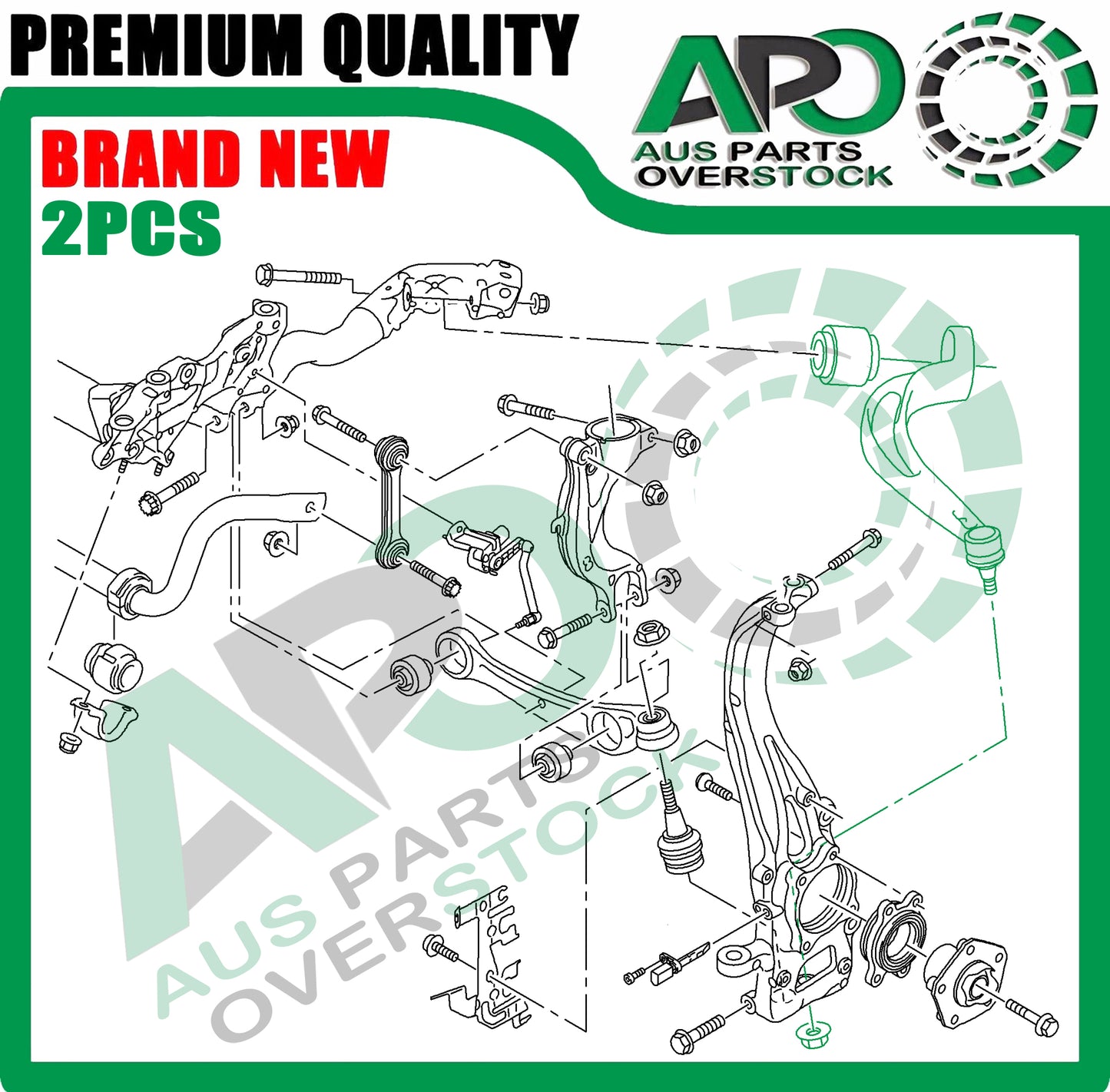Front Lower Right Left Curved Control Arms & Ball Joints Audi A5 S5 F53 F5A F57