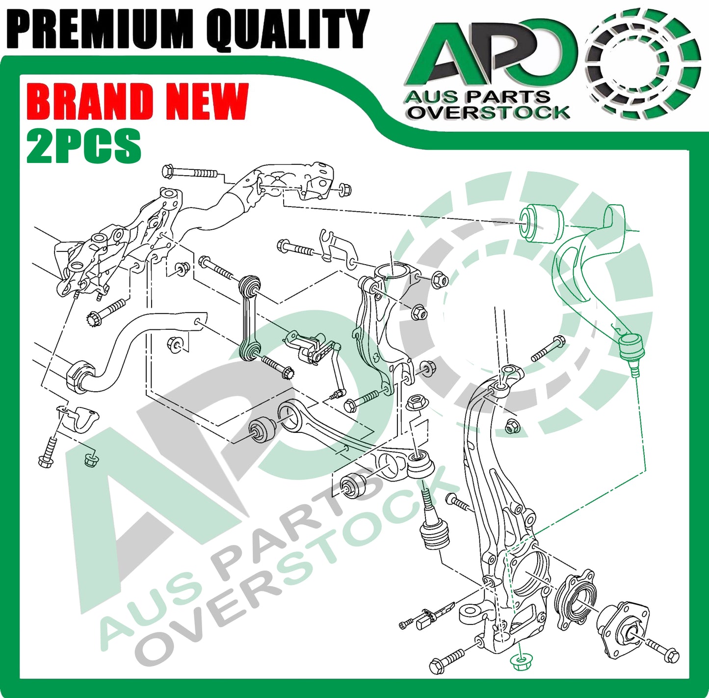 Front Lower Right Left Curved Control Arm & Ball Joint Assembly for Volkswagen Touareg CR7