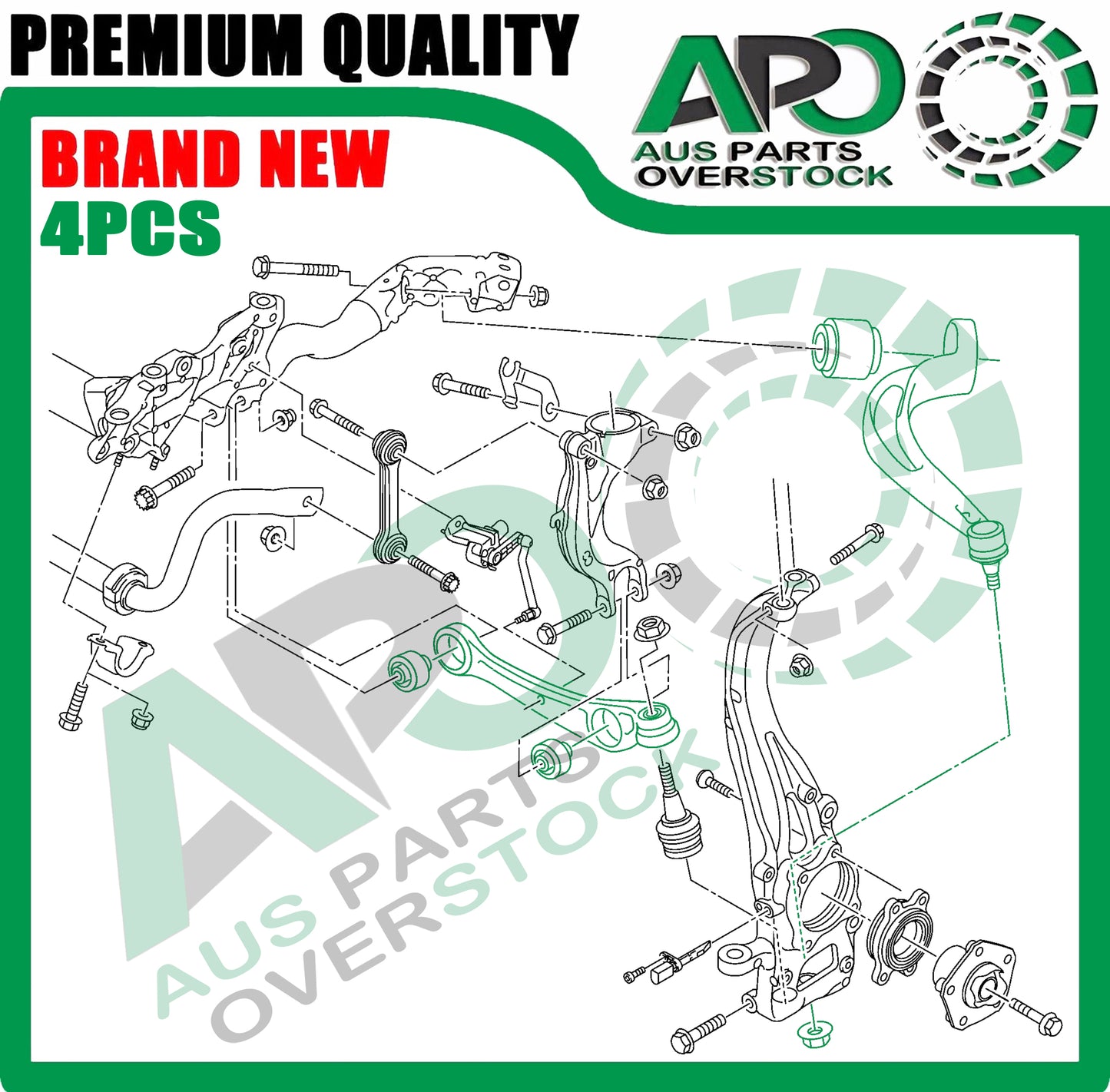 4PCS Front Lower Right Left Control Arms & Ball Joints for BENTLEY Bentayga 4V1 2018-On