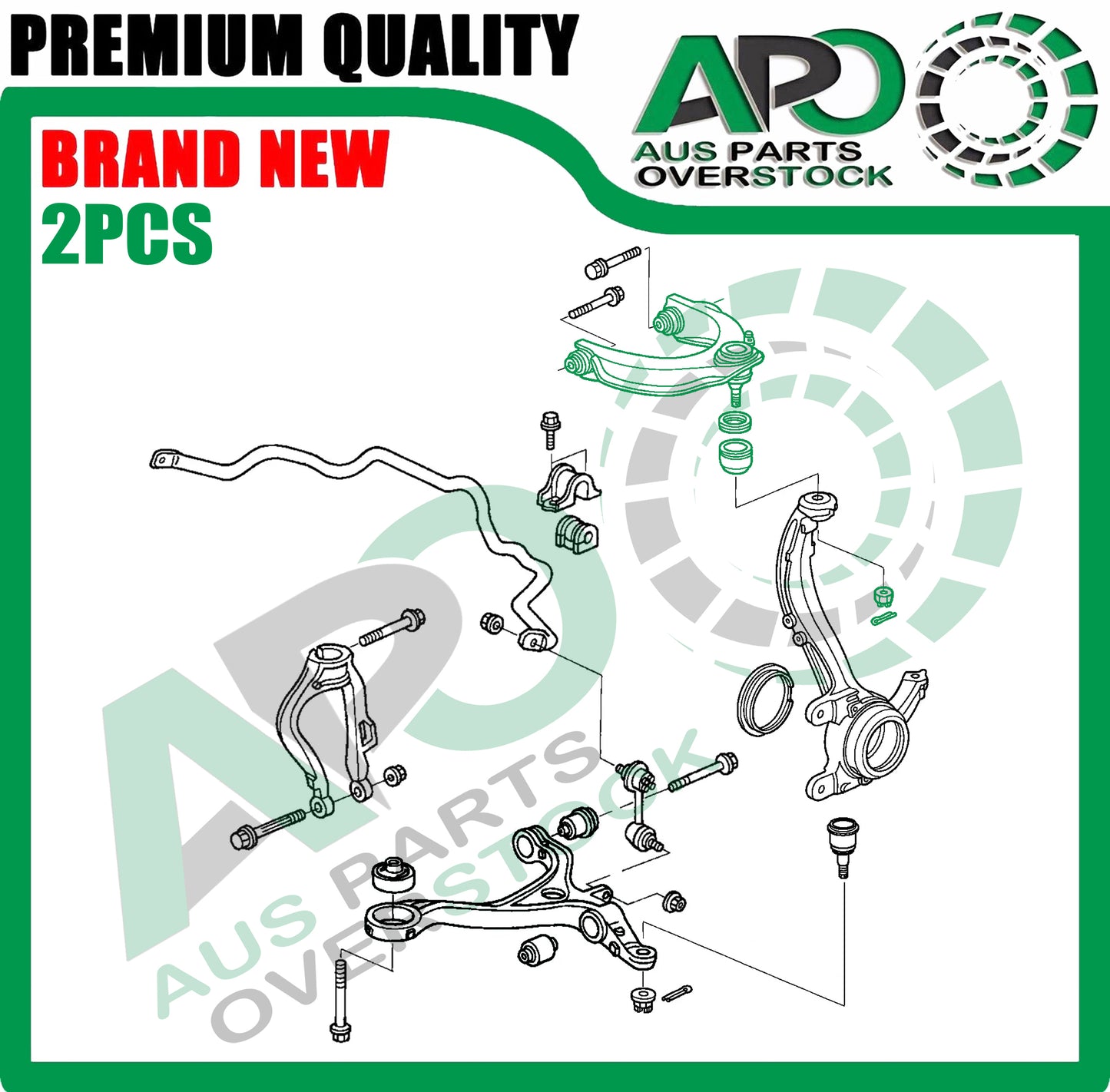 Front Upper Control Arms Pair LH+RH New for Honda Accord CM Euro CL Sedan 2002-2008