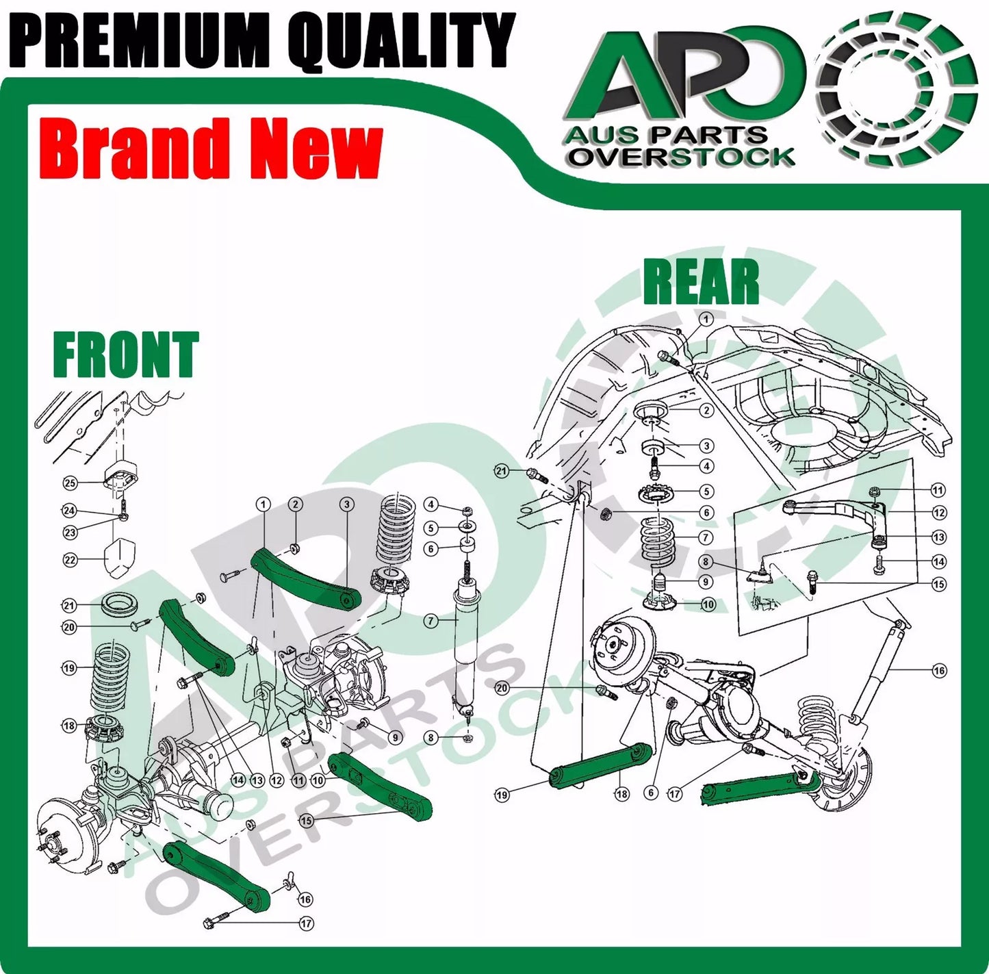 Rear Front Lower Upper Left Right Control Arm For JEEP GRAND CHEROKEE WJ WG 6PCS