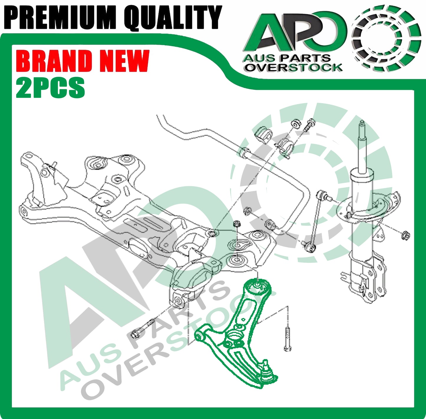 Front Lower Left & Right Control Arms Pair For KIA Picanto TA 2011-2/2017