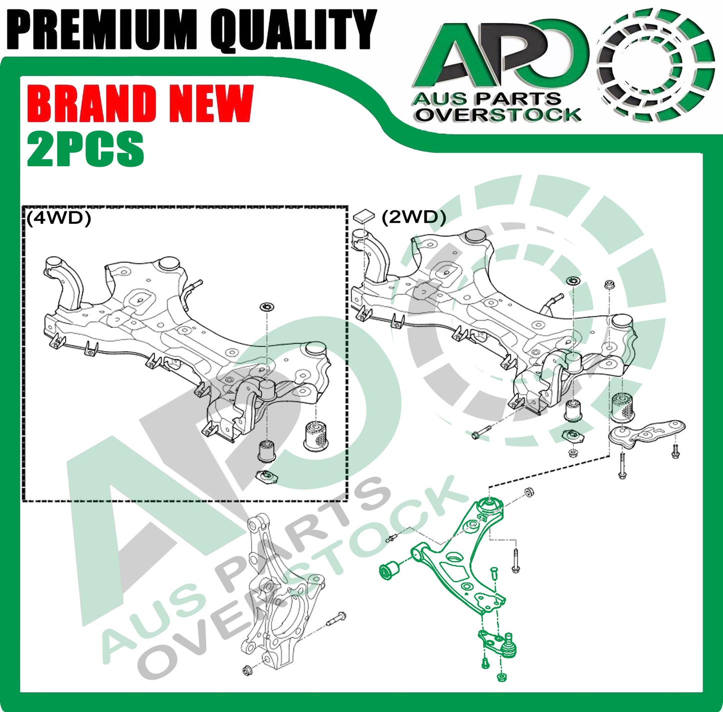 Front Lower Left Right Control Arms with Ball Joints For KIA Sorento UM 2015-On