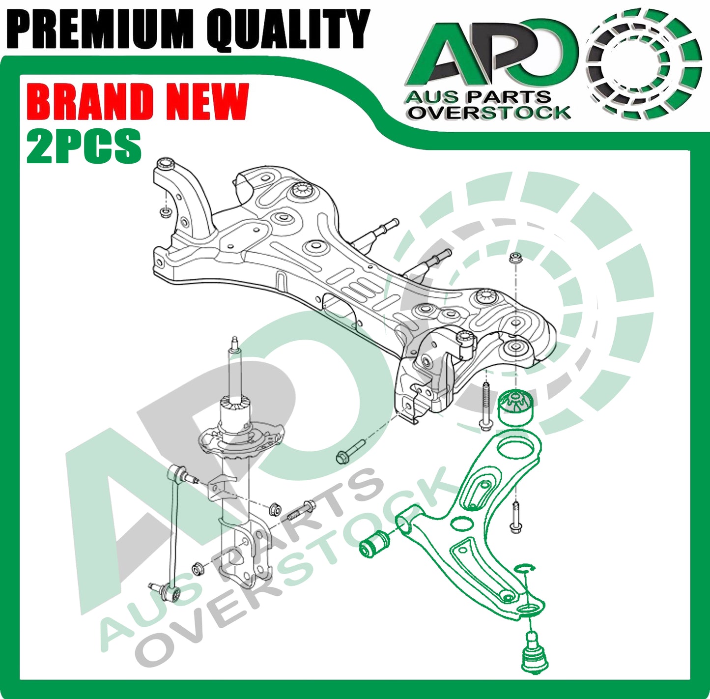 Front Lower Left & Right Control Arms Pair For KIA Picanto JA 2017-On