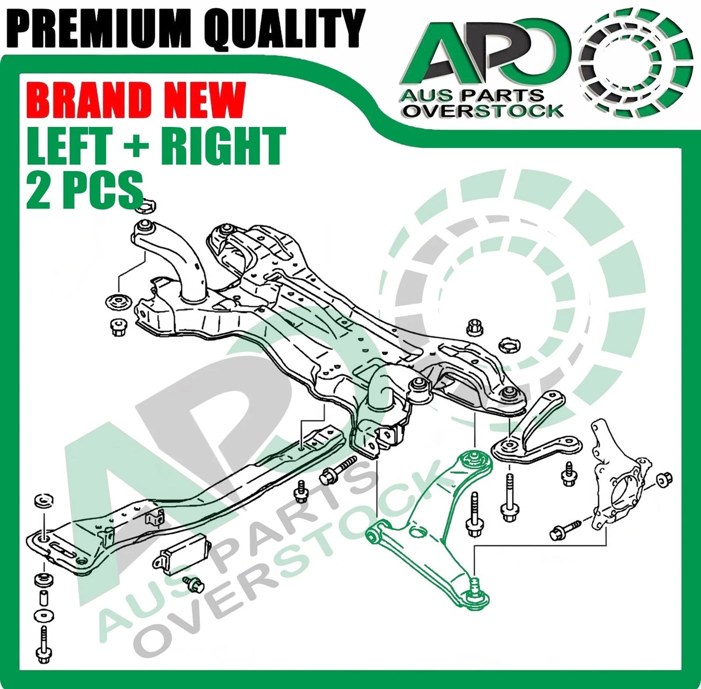 Front Lower Left & Right Control Arms for MITSUBISHI GRANDIS BA 1/2003-1/2011