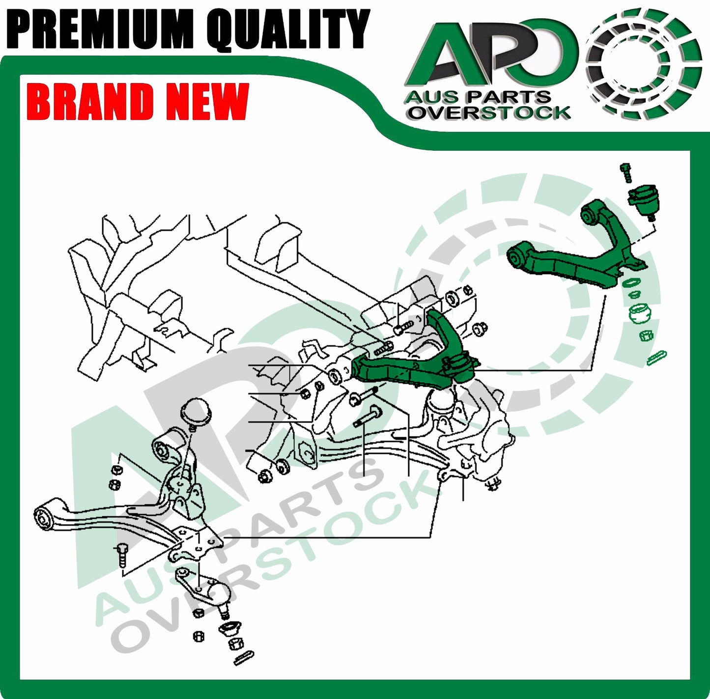 Front Upper Left & Right Control Arms & Ball Joints for MITSUBISHI PAJERO NM NP 05/2000-2006 (Copy) (Copy)