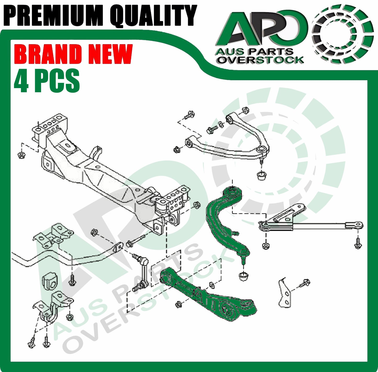 4PCS Front Lower Left & Right Control Arm for NISSAN 350Z Z33 02/2003-08/2009