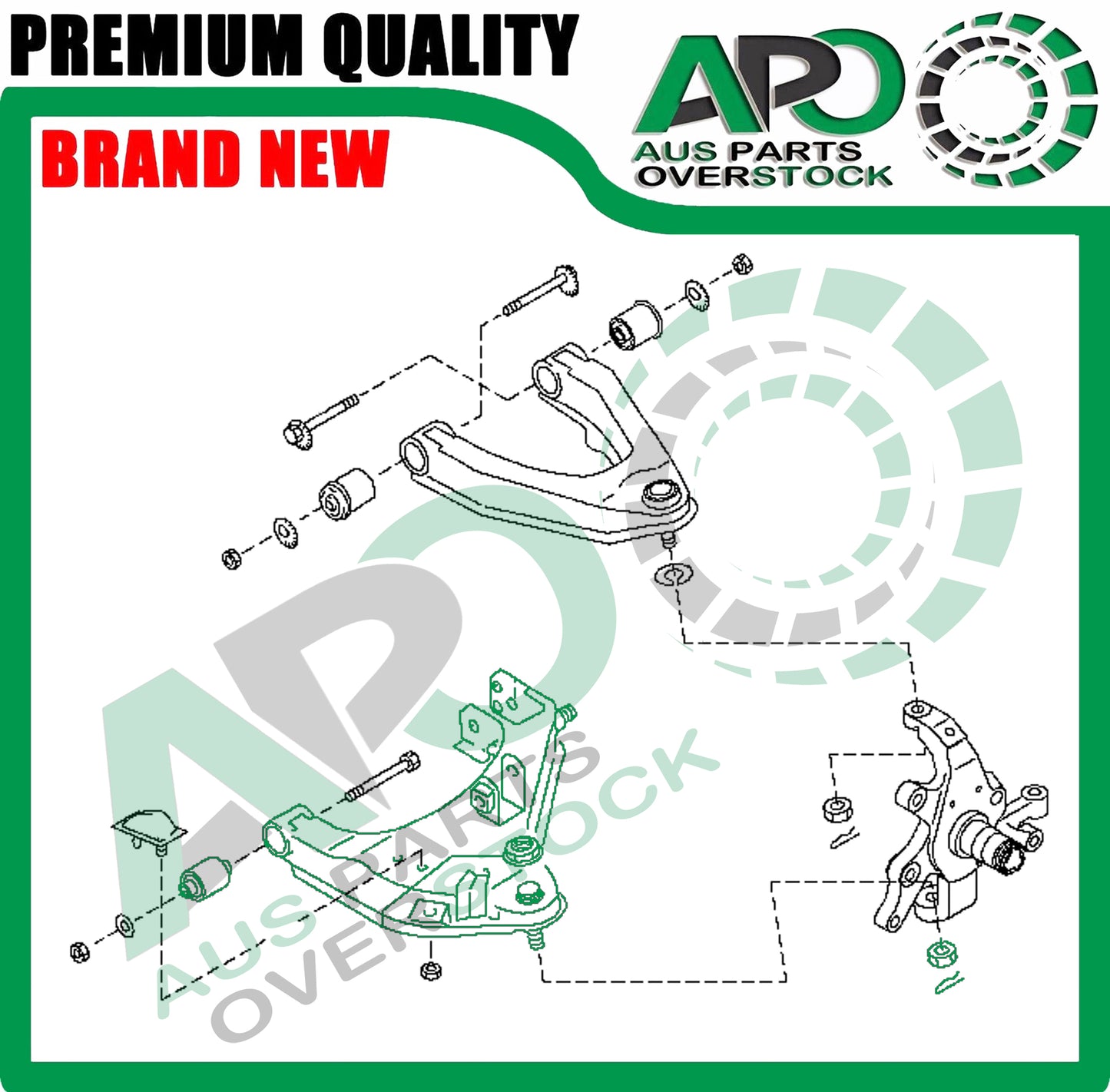 Front Lower Left Right Control Arms Pair for NISSAN Navara D22 4X4 1997-2015