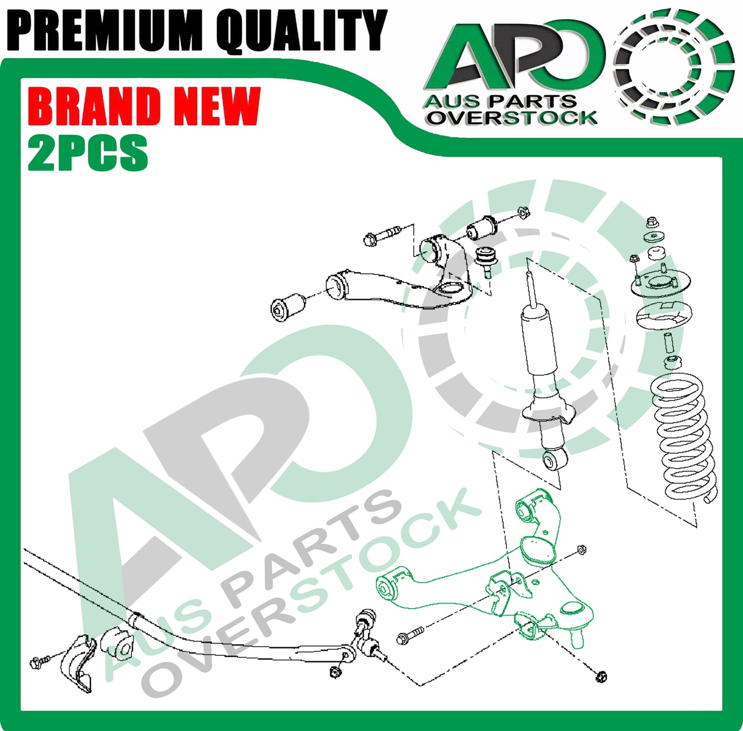 Front Lower Left & Right Control Arms Pair for NISSAN NAVARA NP300 D23 2015-On