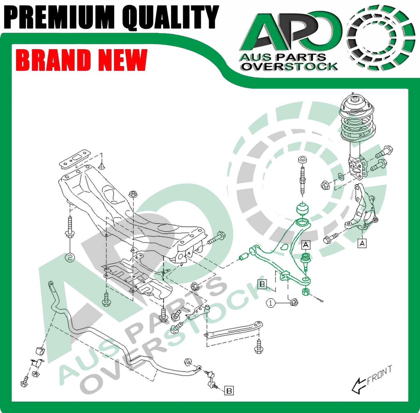 Front Lower Left & Right Control Arms Pair For SUBARU XV GP GT 2012-2017