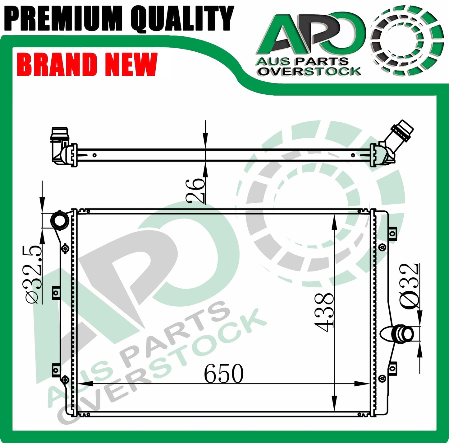 Radiator VOLKSWAGEN BEETLE 5C 1.6L 2.0L Turbo Diesel 2011-On