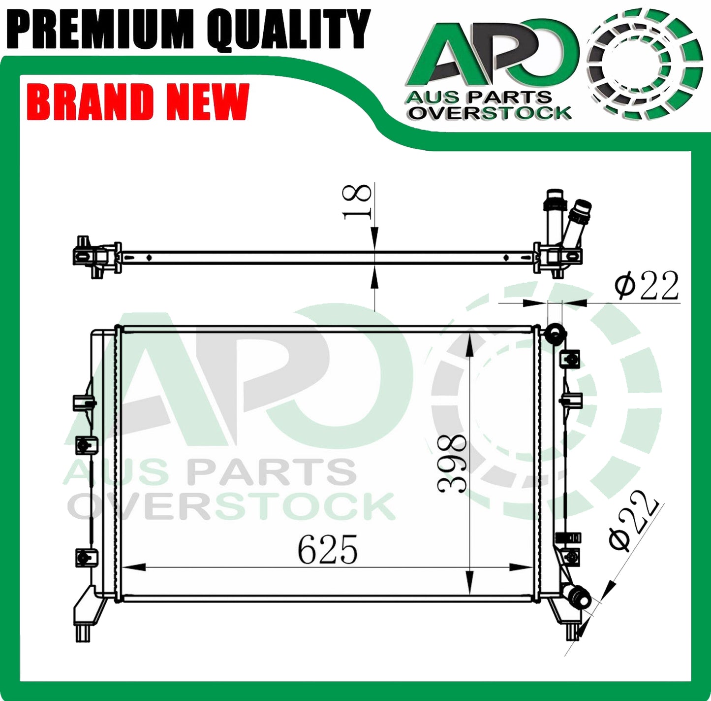 Radiator VOLKSWAGEN EOS 1F 1.4TSI Auto Manual 5/2006-On