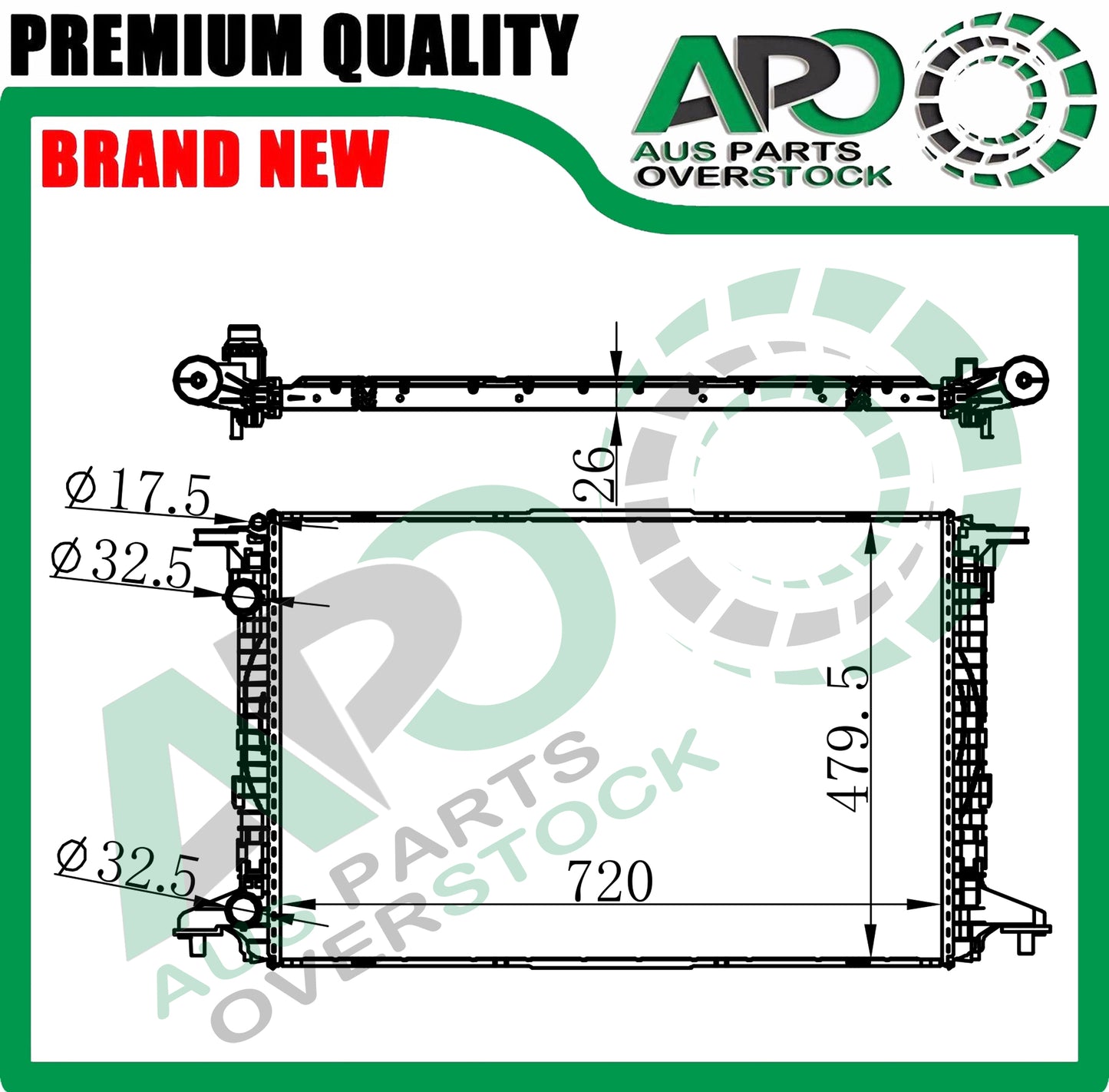 Radiator For AUDI A4 ALLROAD B9 2.0T 2.0TD Petrol / Diesel 5/2015-On