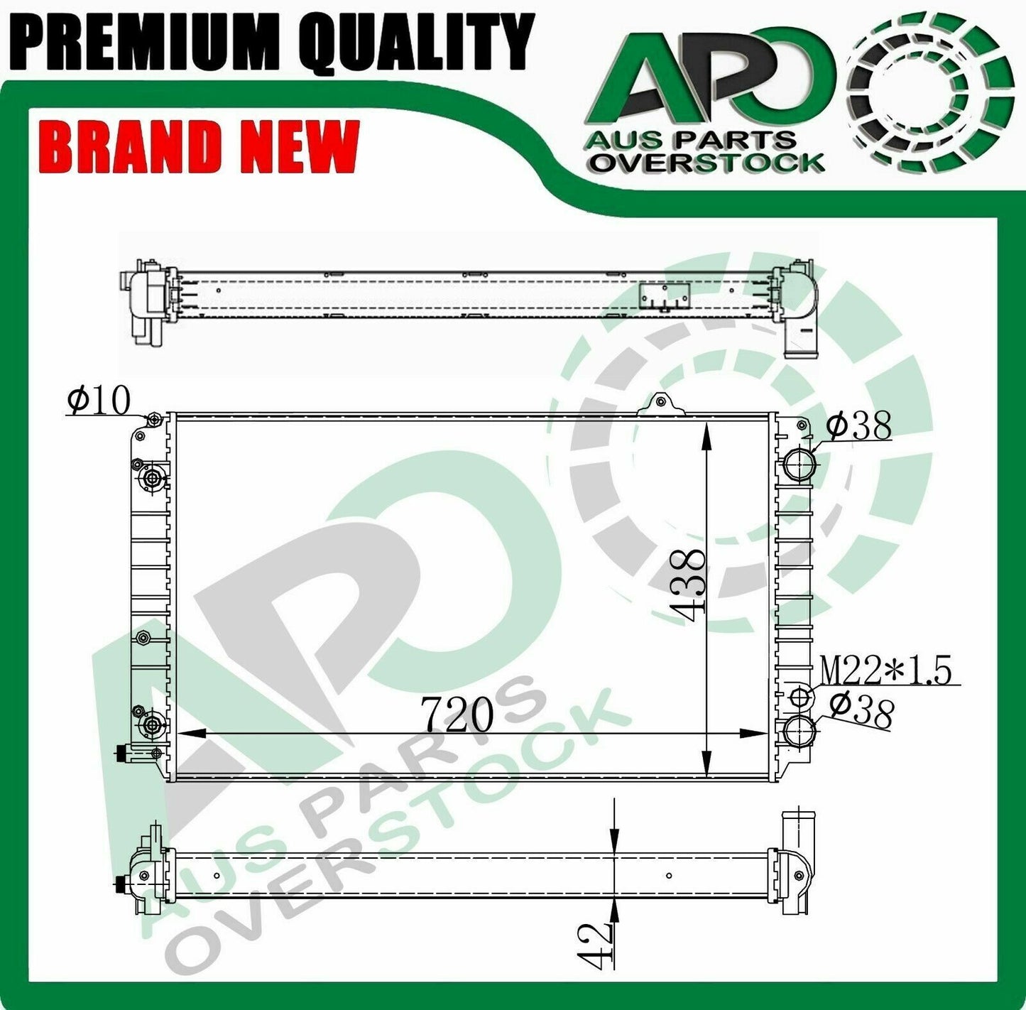 Radiator For AUDI A8 S8 4D 2.8L 3.7L 4.2L Auto Manual 1994-2002