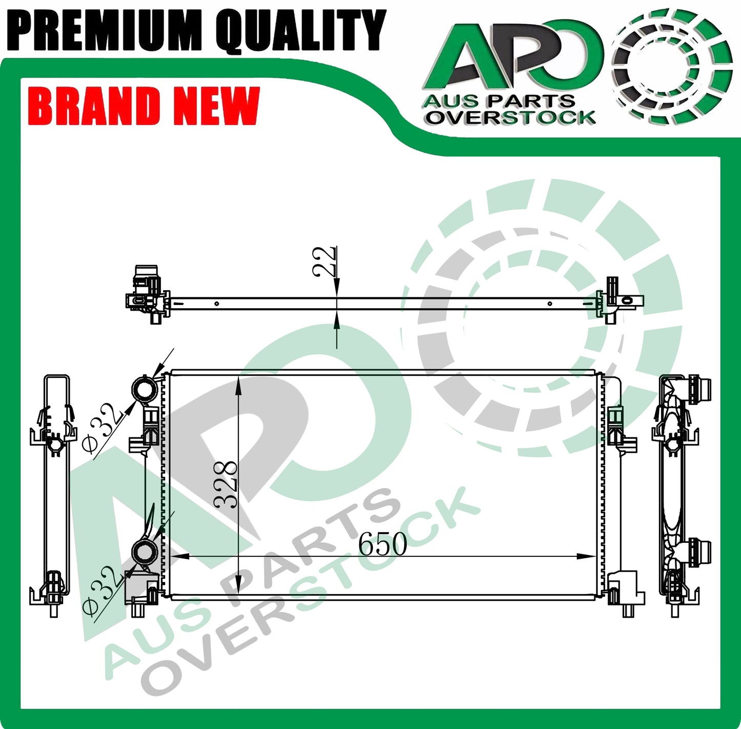 Radiator For YETI 5L 1.2TFSI Petrol 05/2015-12/2017