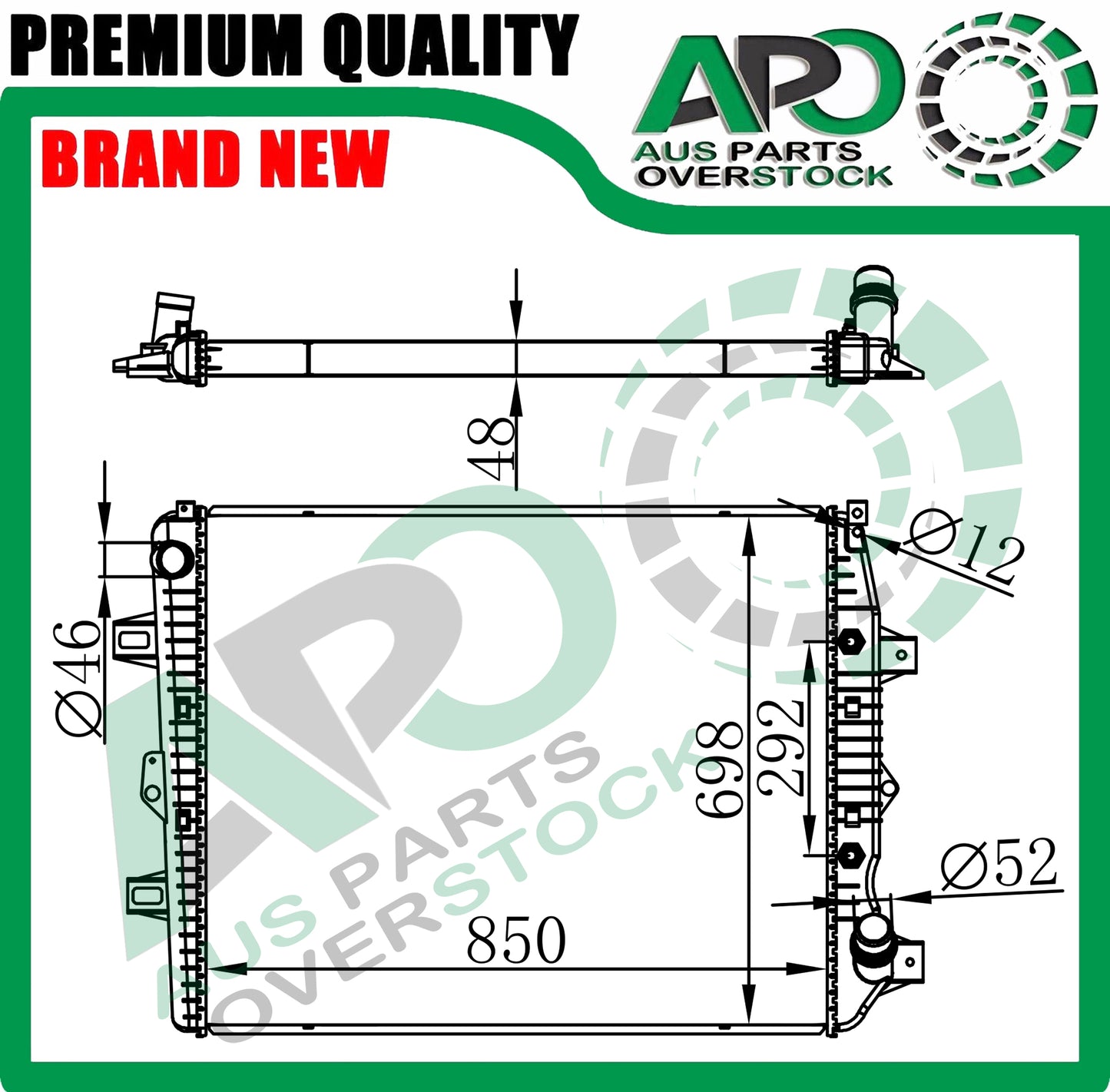 Radiator For GMC Sierra 6.6L Turbo Diesel Auto Manual 2011-2016