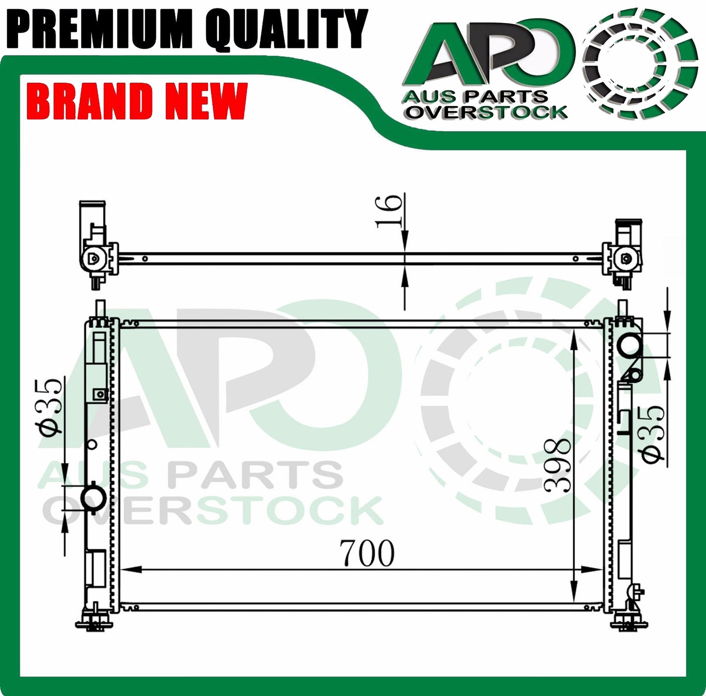 Radiator JEEP COMPASS MK49 2.0L 2.4L Petrol / 2.0 CRDi Diesel 2006-On