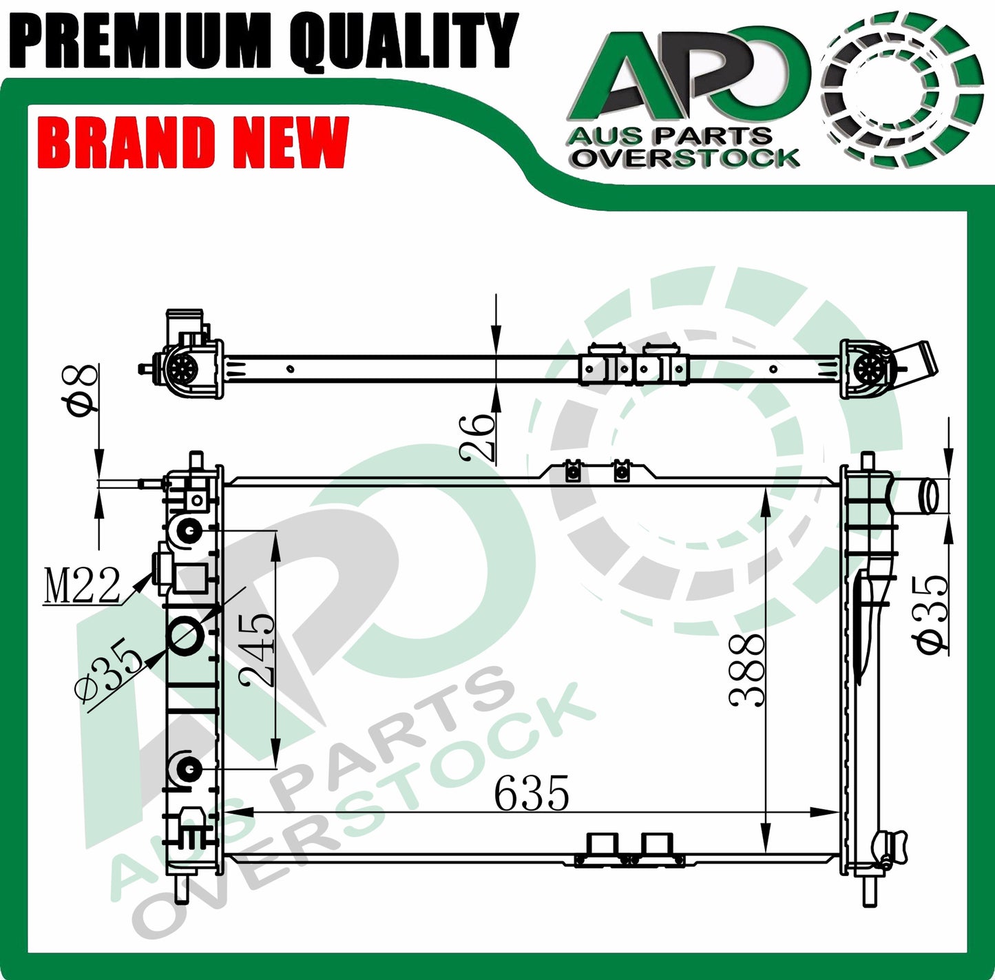 Radiator For DAEWOO CIELO Auto Manual 1995-1998