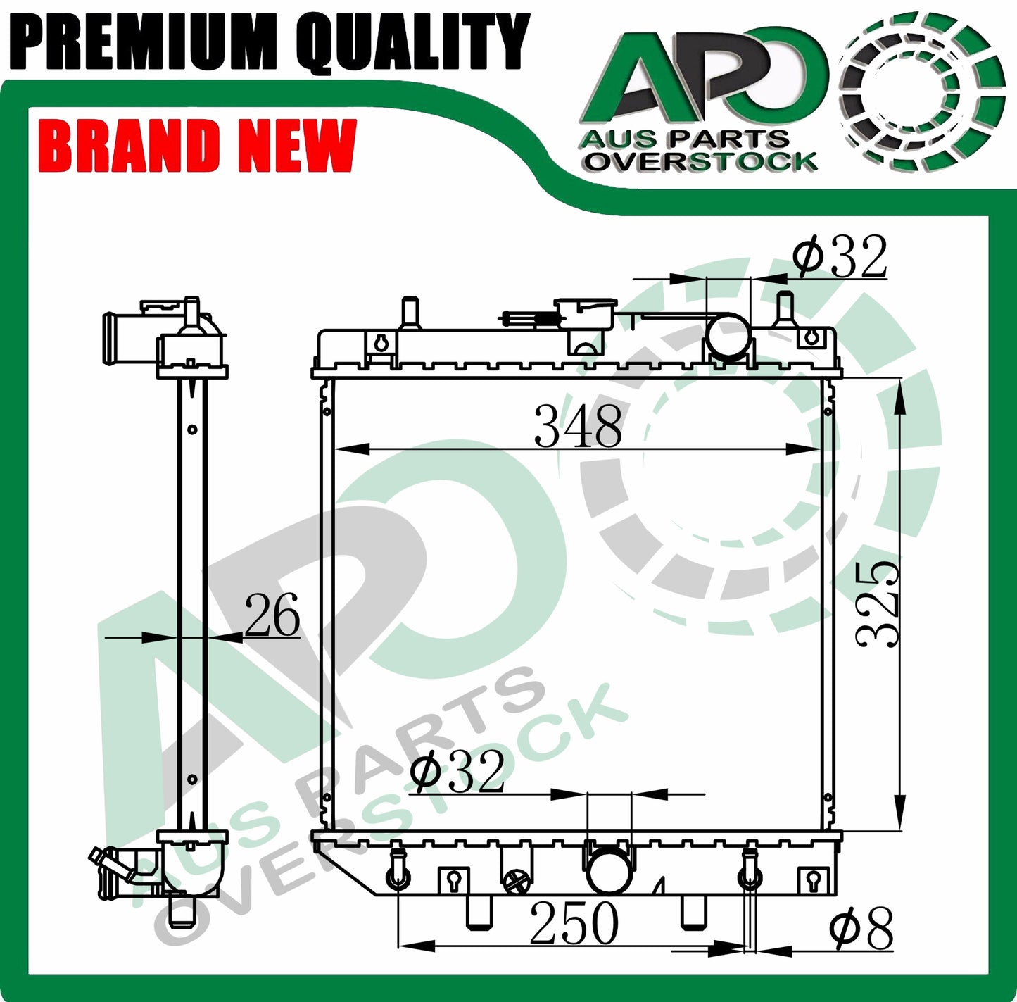 Radiator for DAIHATSU Charade G200-G206 93-96 202 203 96-00 Auto Manual