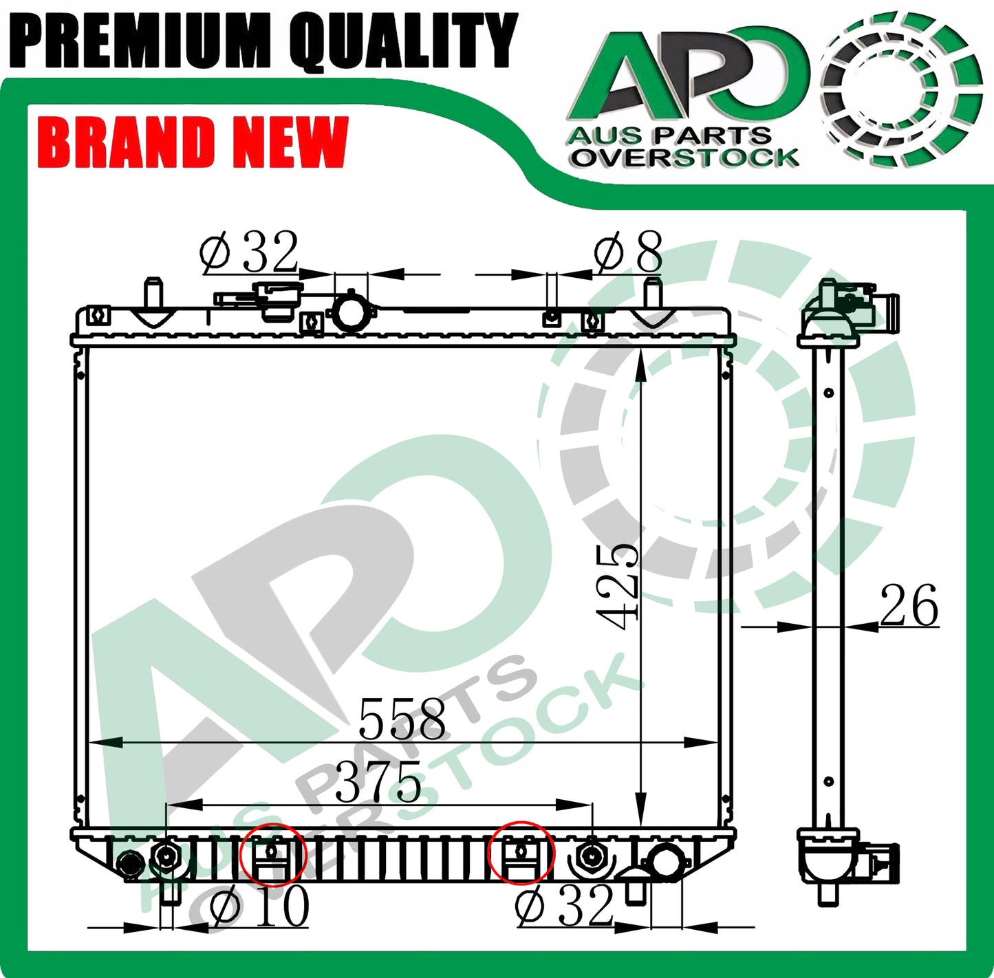 Radiator DAIHATSU TERIOS J100 J102 RG 1.3L Auto Manual 1997-2005