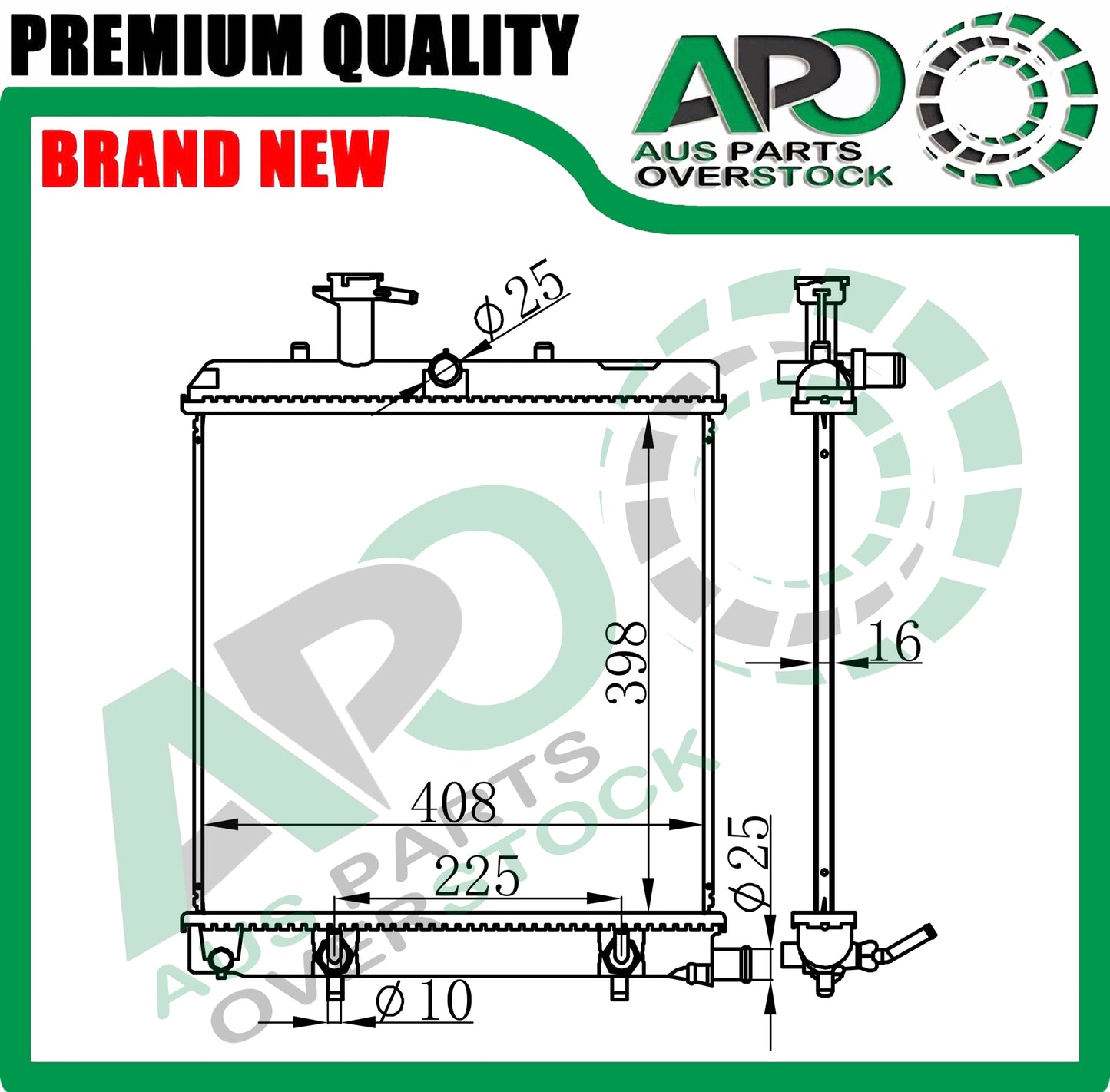 Radiator For DAIHATSU Hi-Jet HIJET S320 S321 S330 S331 0.7l 3Cyl 2004-On