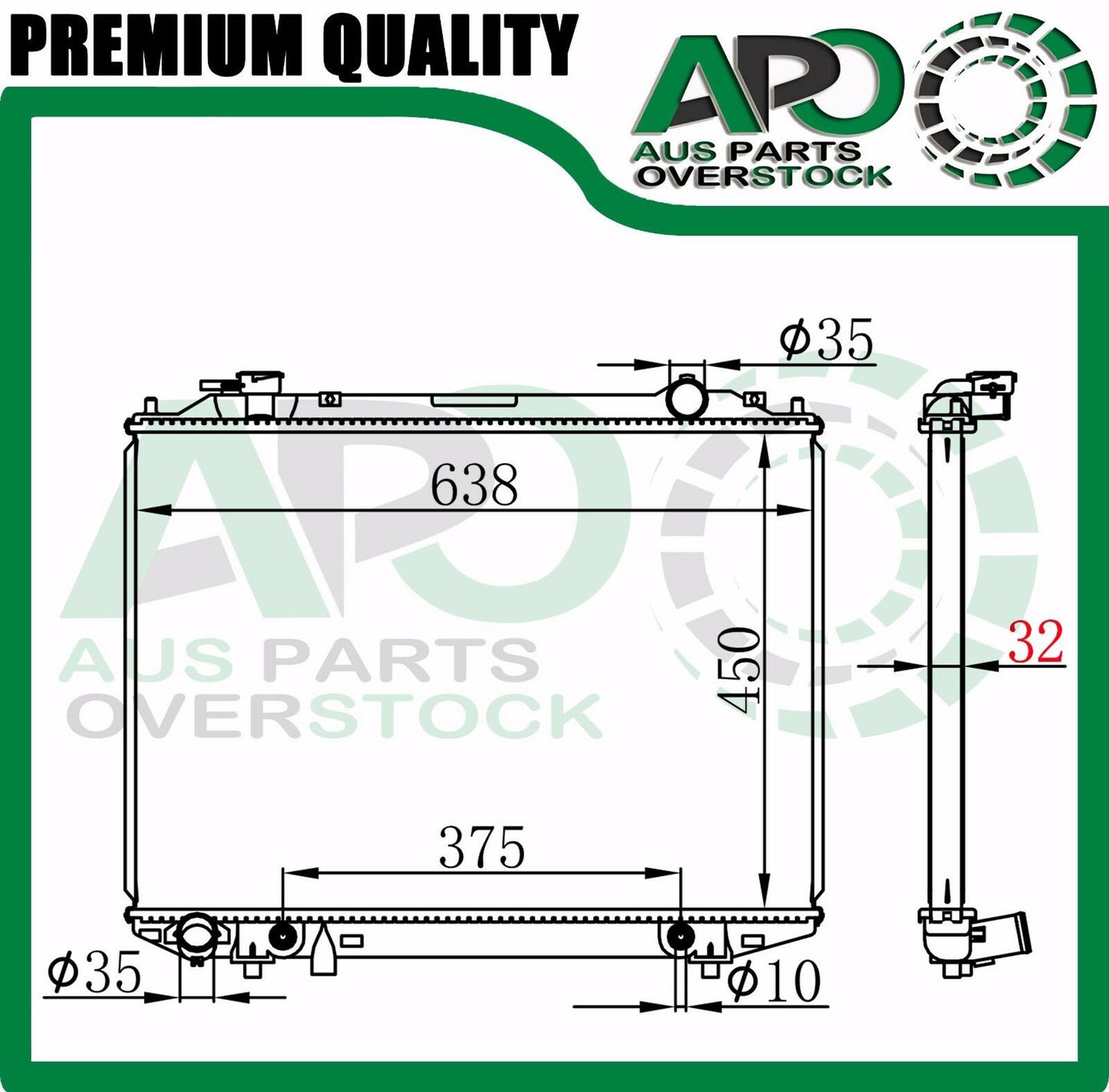 Radiator for Ford Courier PD PE PG PH 96-06 Mazda Bravo BT50 UF UN UTE AT MT