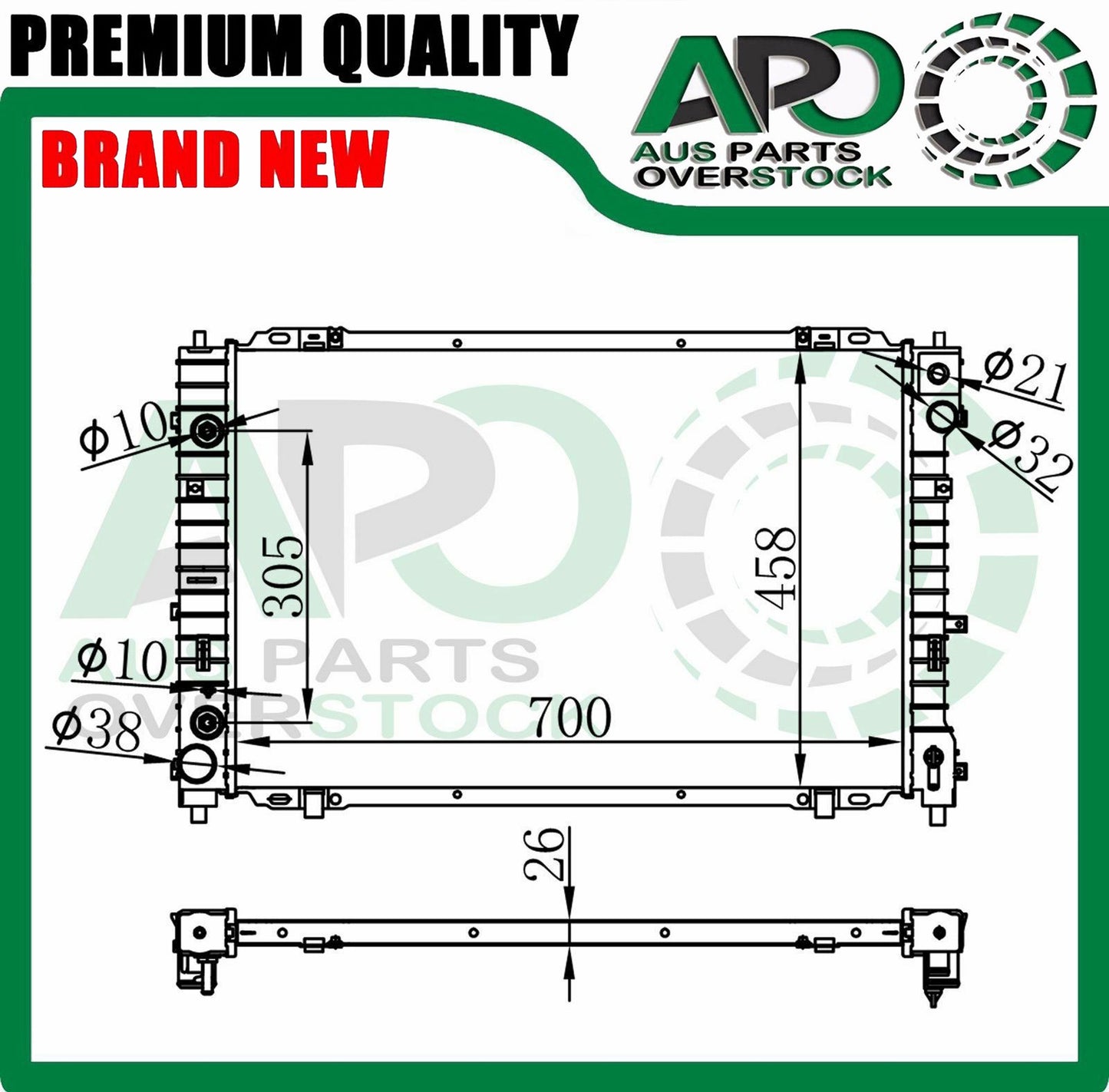 Radiator for FORD Escape BA ZA ZB ZC ZD 6Cyl 99-/MAZDA Tribute YU V6 99-On 3.0L