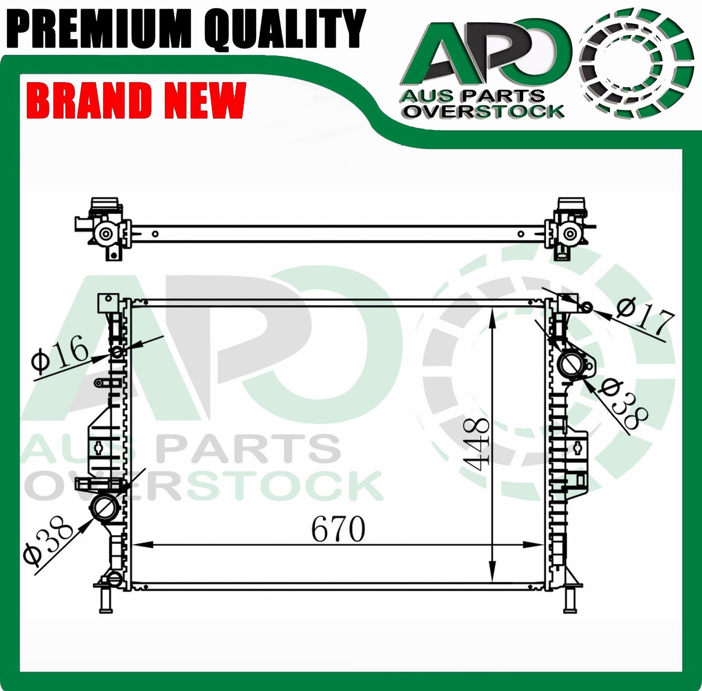 Radiator For RANGE ROVER EVOQUE LV Petrol / Diesel Auto / Manual 6/2011-On