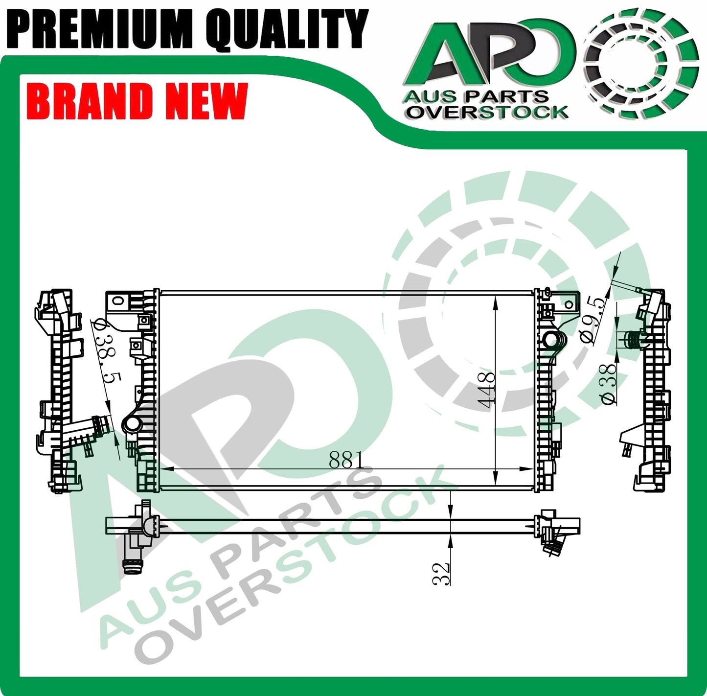 Radiator For FORD F150 XL XLT Raptor 4.6L 5.4L V8 2017-On