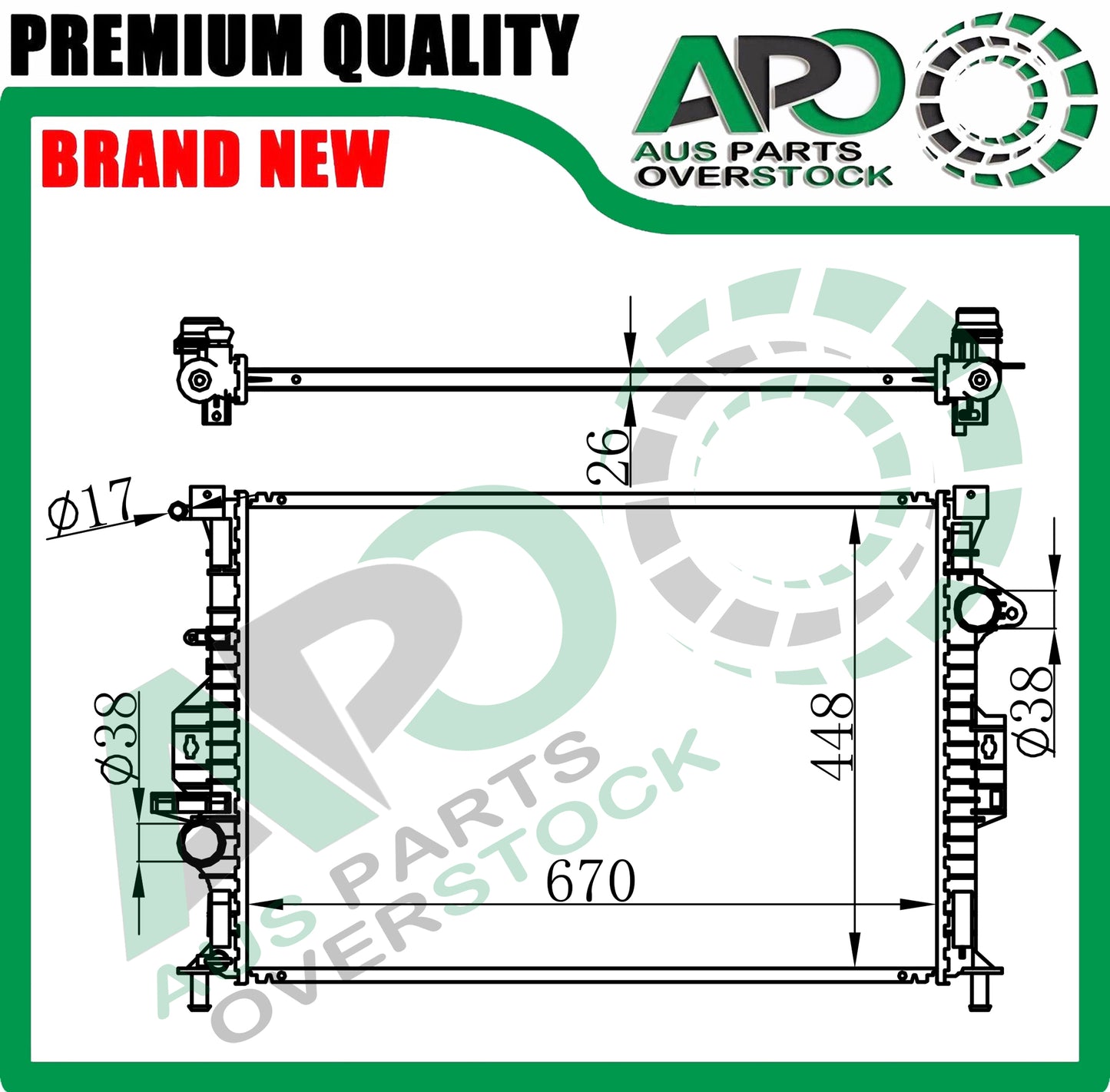 Radiator FORD FOCUS LW LZ 1.6L Petrol / 1.6L 2.0T Diesel 2011-2018