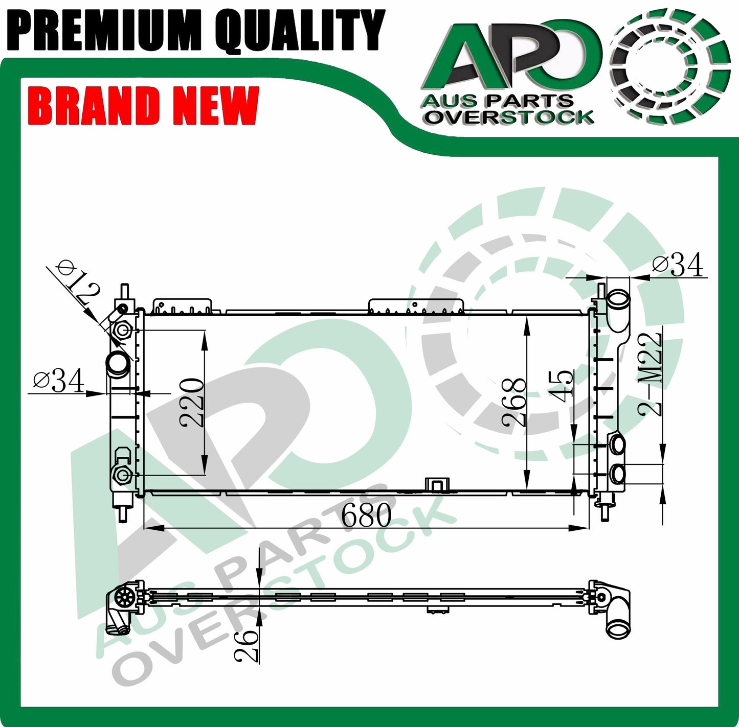 Radiator For HOLDEN BARINA SB & COMBO VAN 4/1994-2/2001