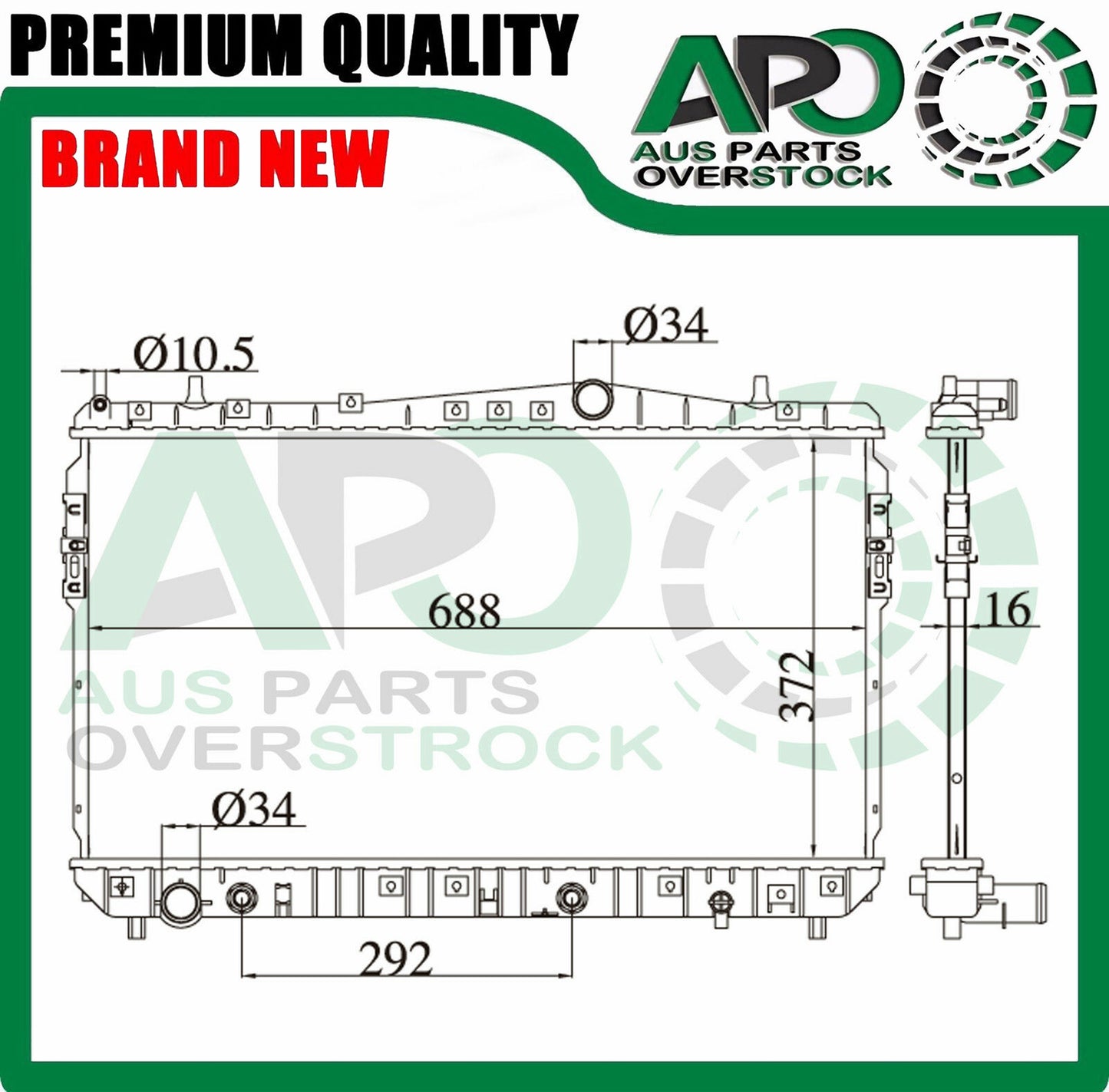 Radiator DAEWOO LACETTI J200 4Dr 2003-2004 Auto/Manual