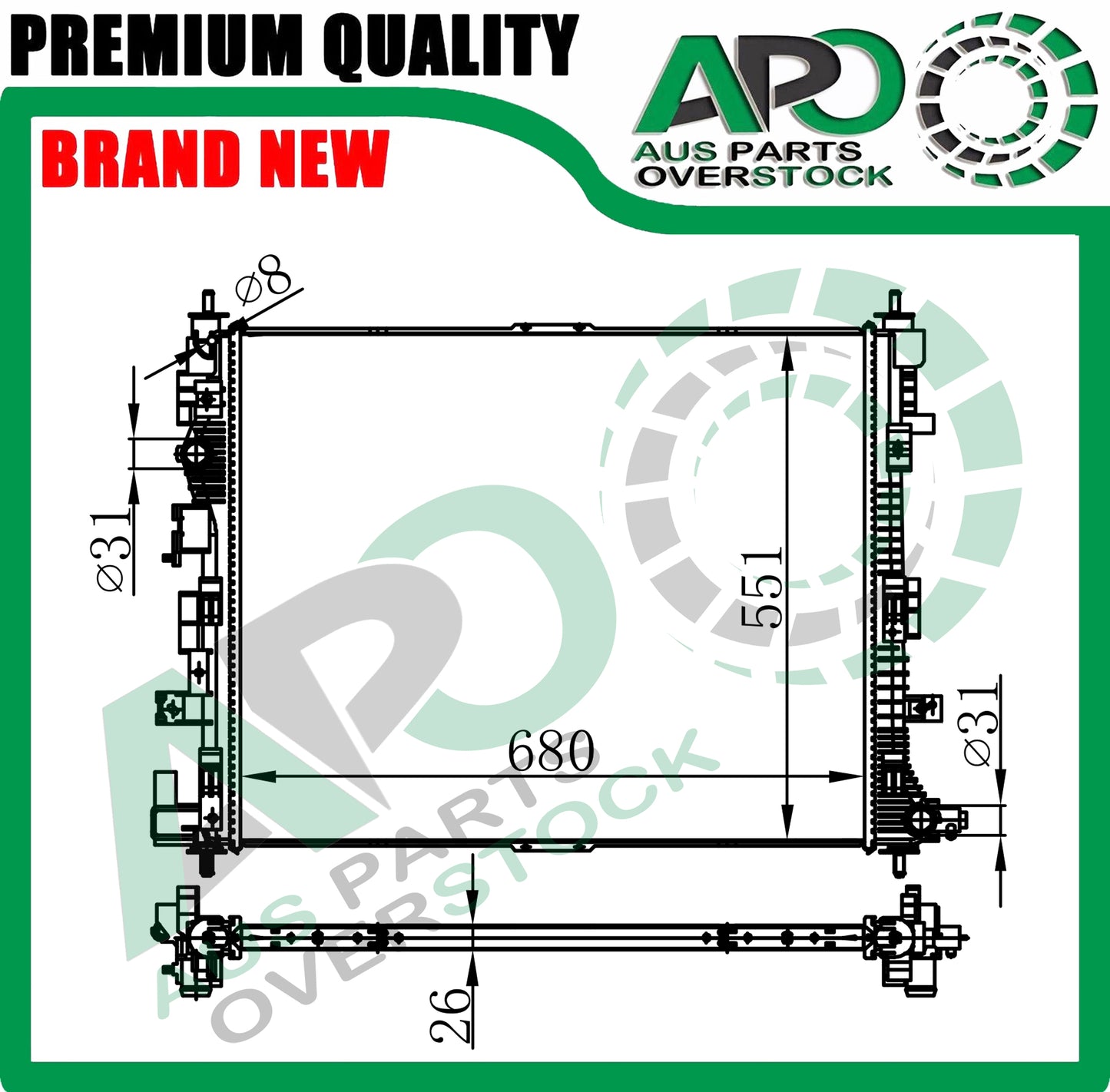 Radiator For HOLDEN EQUINOX EQ 1.5T 2.0T Auto Manual 2017-2021