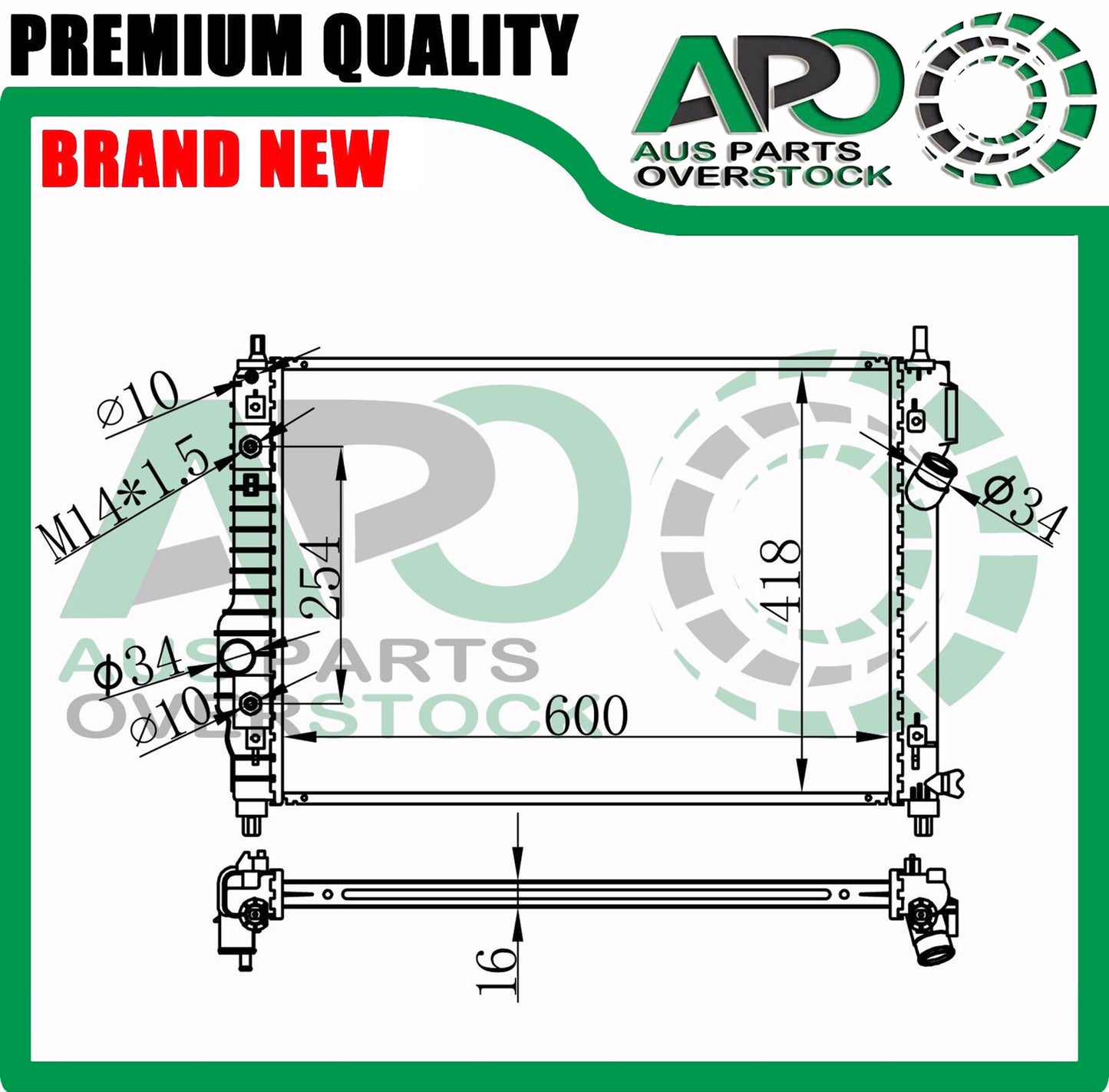 RADIATOR For HOLDEN BARINA TK SERIES 2 AUTO MANUAL 1.6L 2009-2012