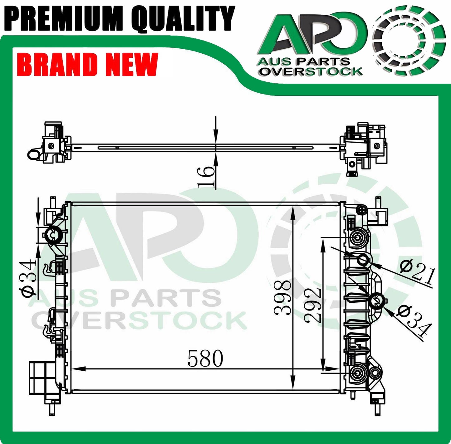 Radiator For HOLDEN Barina TM 1.6L 4Cyl Auto Manual 2011-On