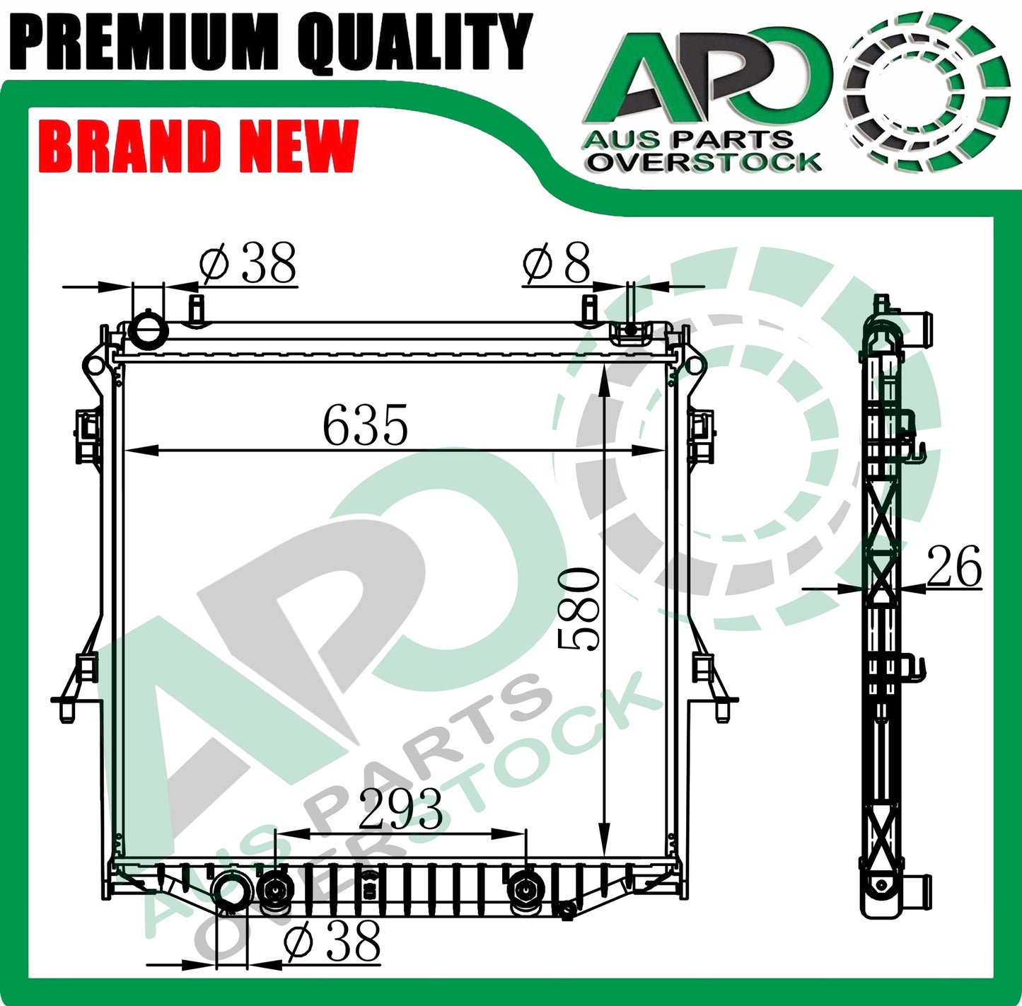 Radiator for HOLDEN COLORADO RG 2.8L Turbo Diesel Auto Manual 2012-