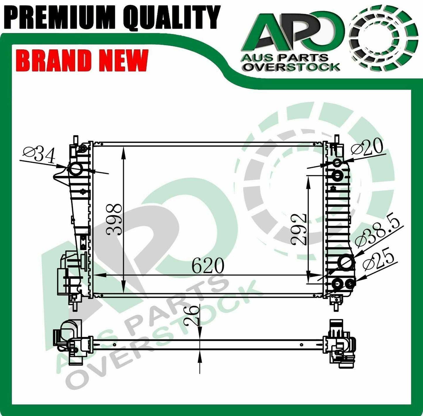 Radiator For HOLDEN Barina TM 1.4L Turbo Petrol Auto Manual 2011-On