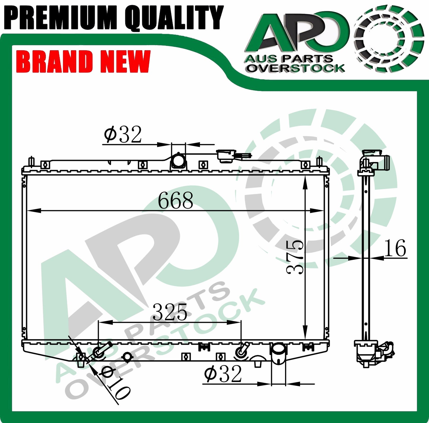 Radiator For HONDA Accord CG CK 2.3L Auto Manual 12/1997-2/2003