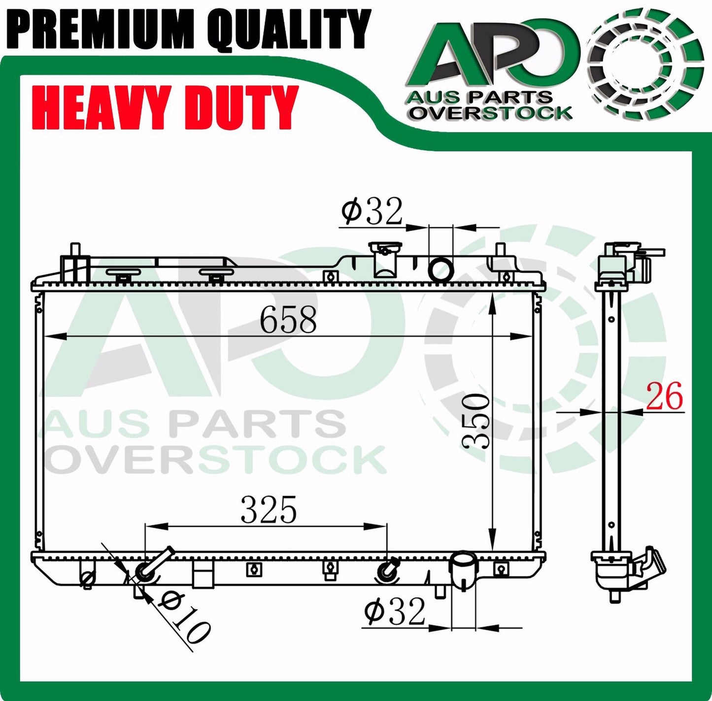 26MM Heavy Duty Radiator For HONDA CRV RD1 Auto Manual 9/1997-12/2001