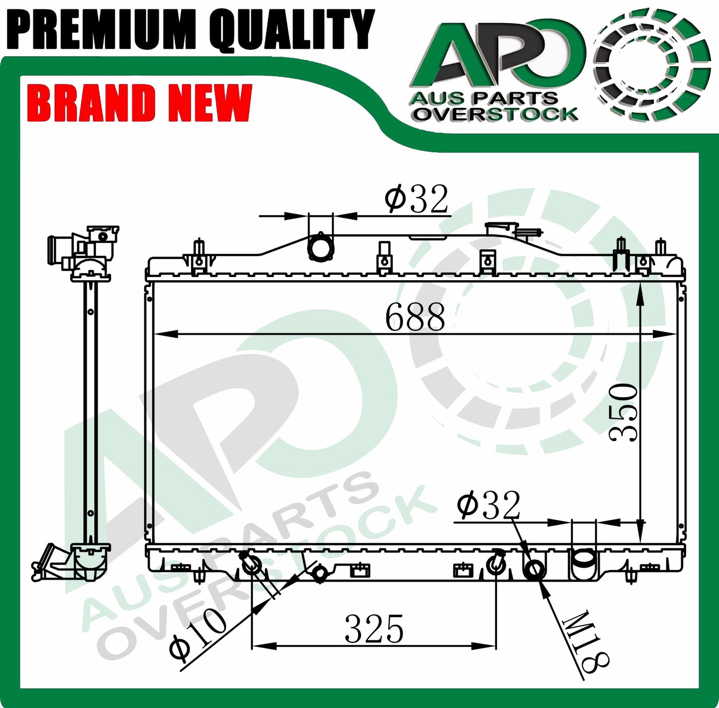 Radiator For HONDA INTEGRA DC5 COUPE 9/2001-On Auto Manual