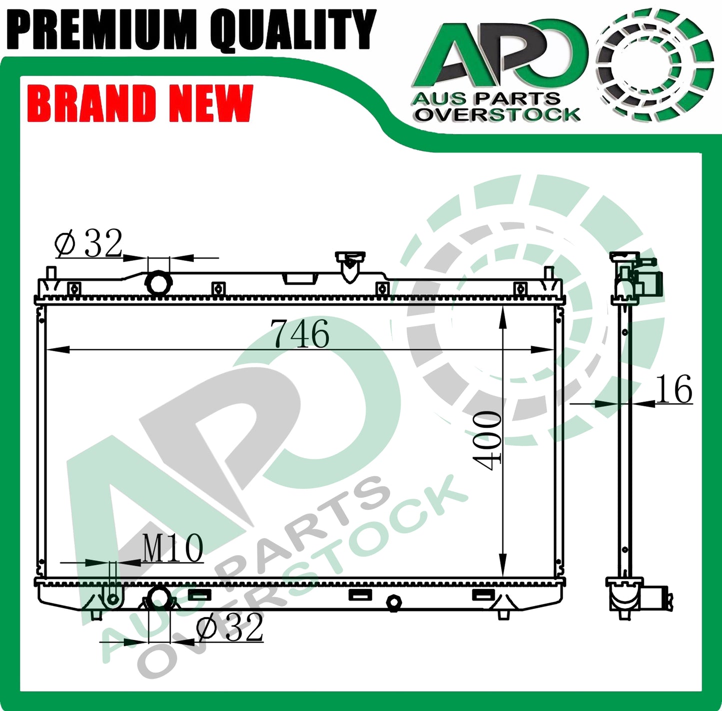 Radiator For HONDA ACCORD 9th GENERATION IX 2.0L Hybrid 2013 -2018