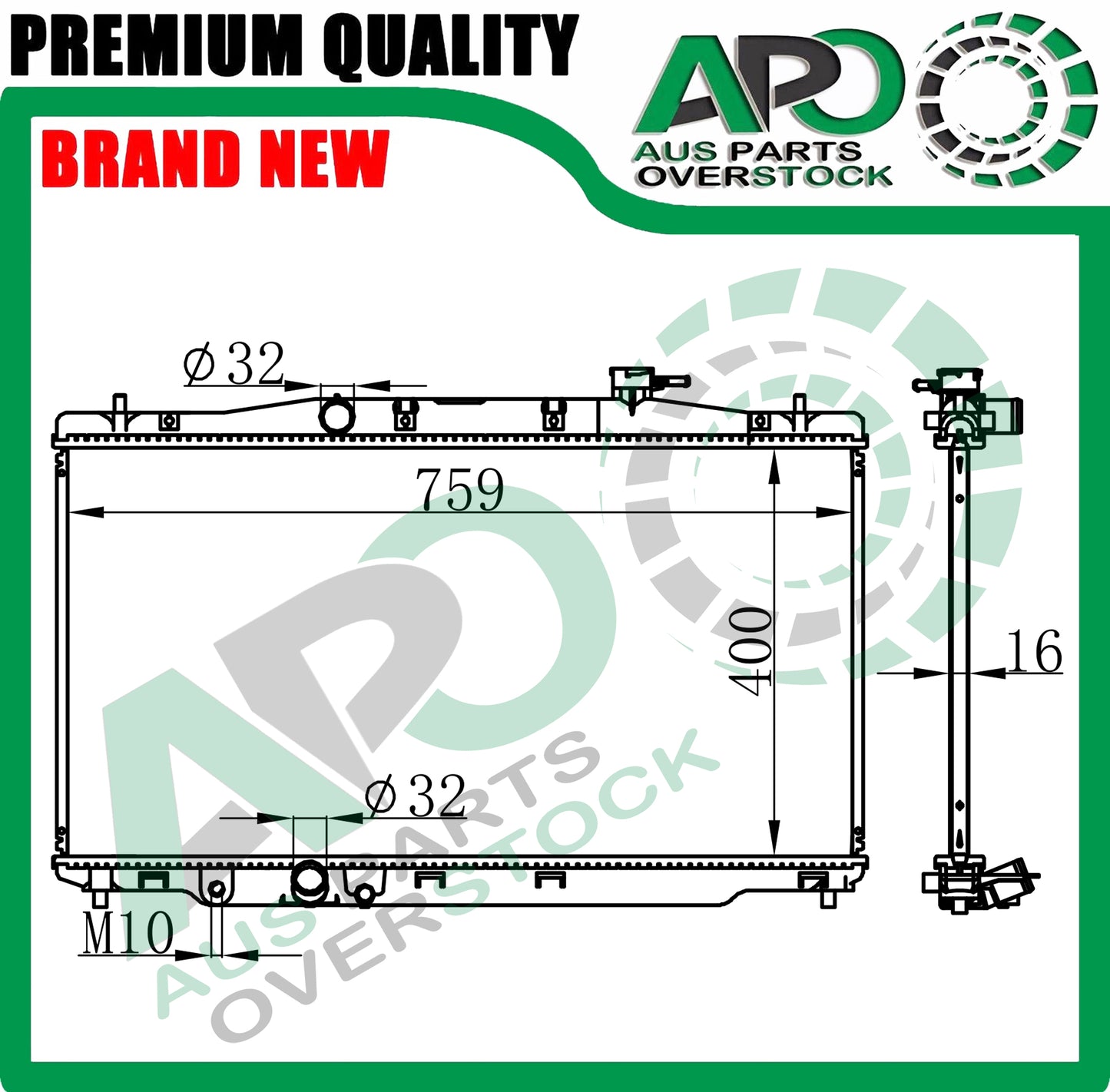 Radiator For HONDA ACCORD 10th GEN LX 1.5L Petrol 2018-On