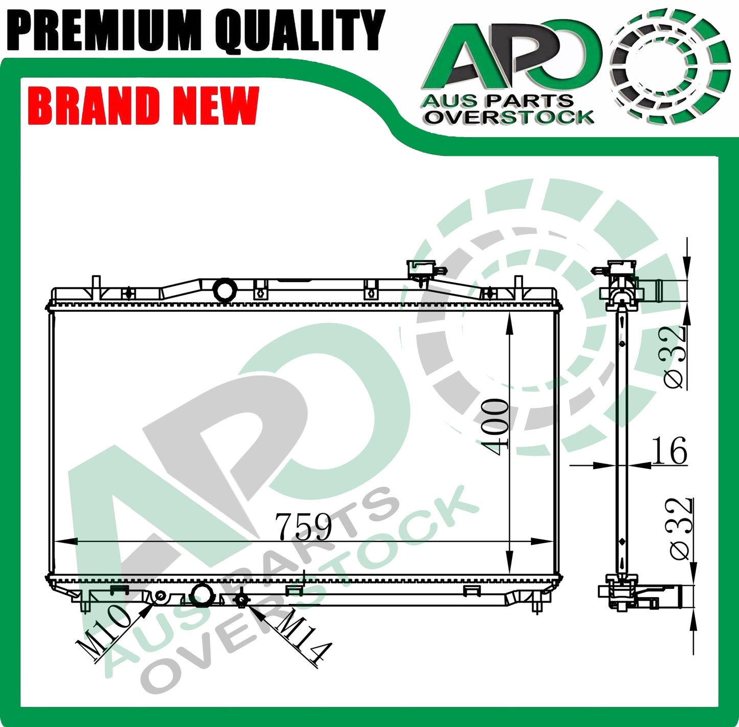 Radiator For HONDA ACCORD 10th GEN LX 2.0L Hybrid 2018-On