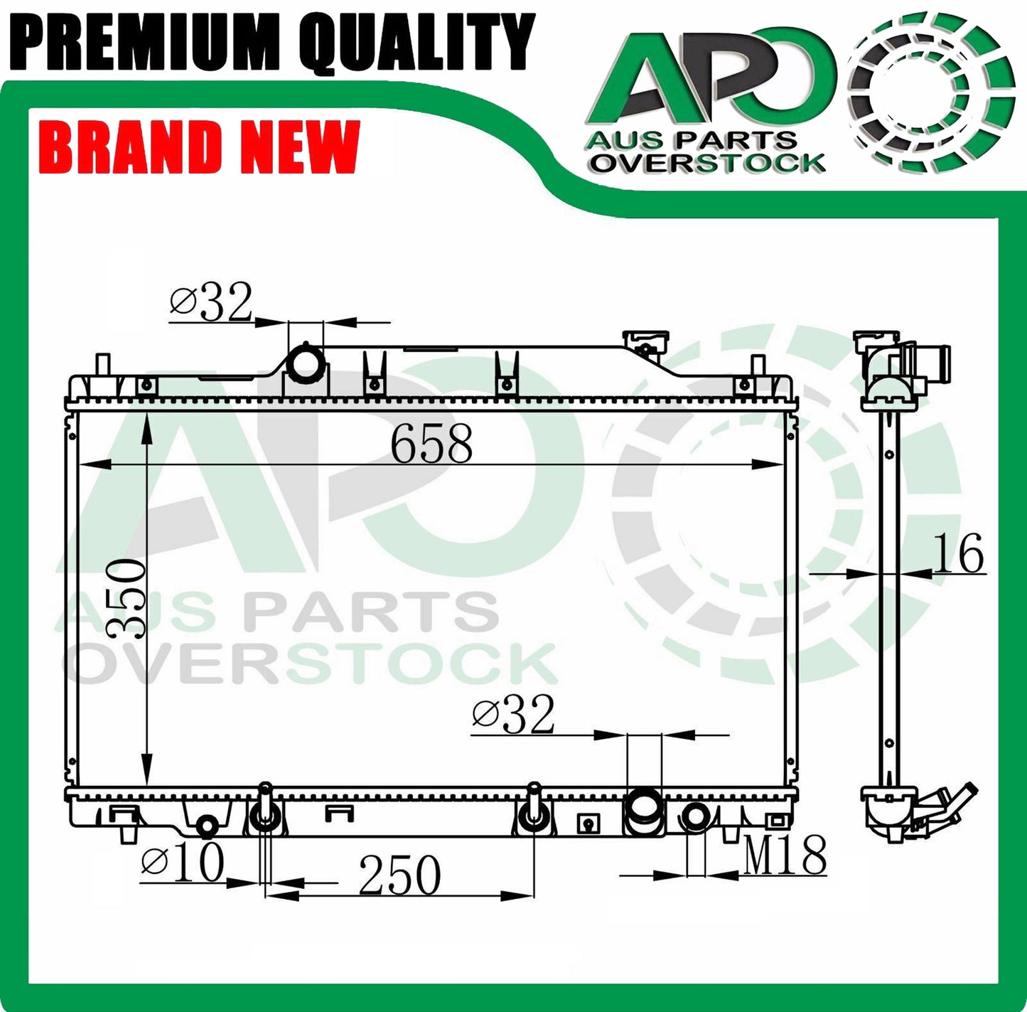 Radiator For HONDA CIVIC SI EP3 TYPE R 2002-2005 *Import model*