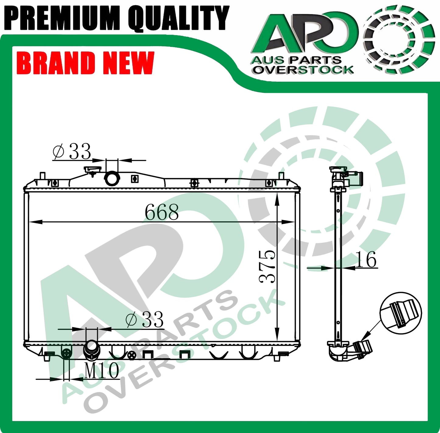 Radiator For HONDA Civic FB FK 1.8L Auto Manual 9/2011-12/2016