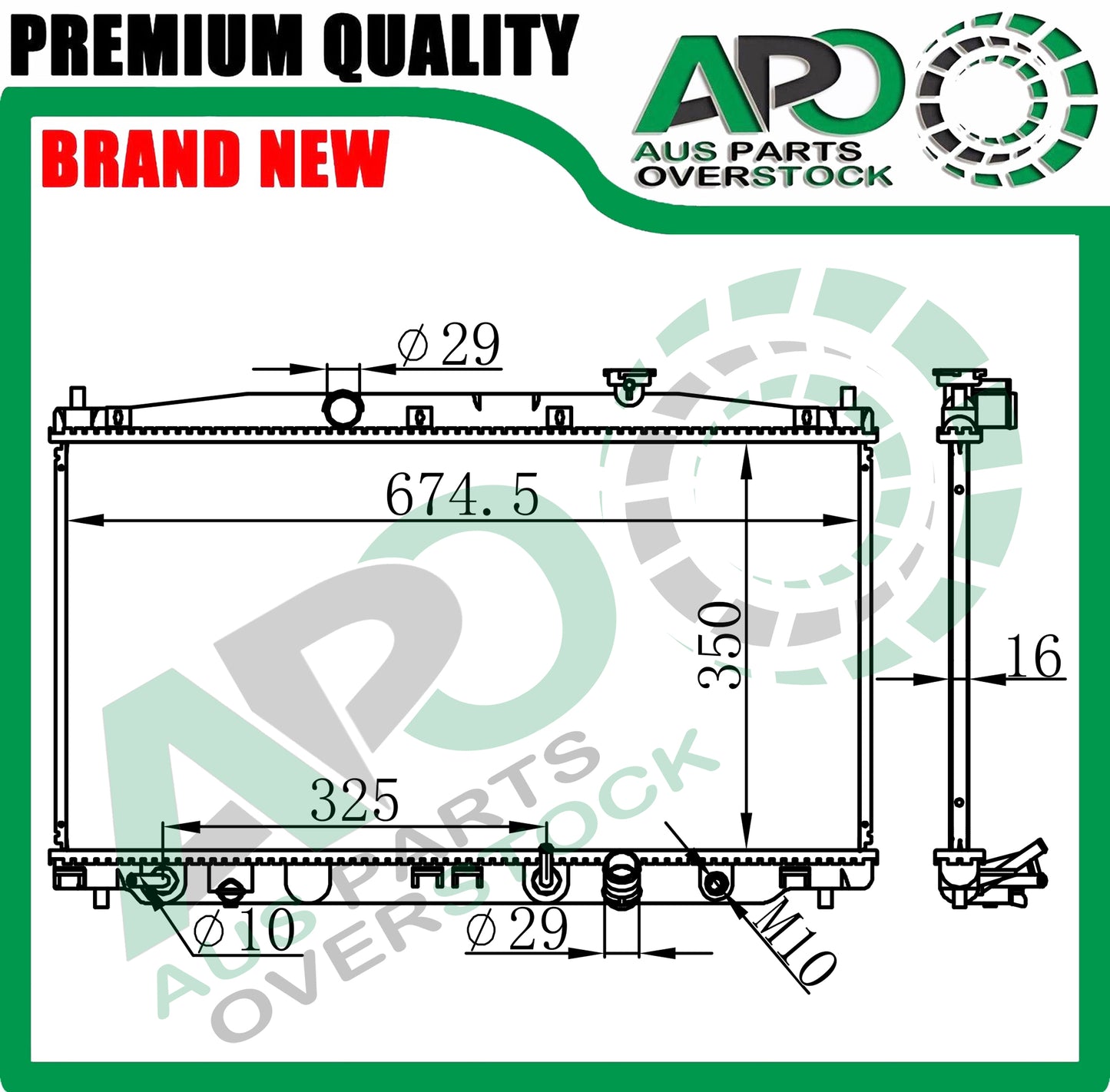 Radiator For HONDA CR-V ZF 1.5L Hybrid Petrol Auto Manual 2010-On
