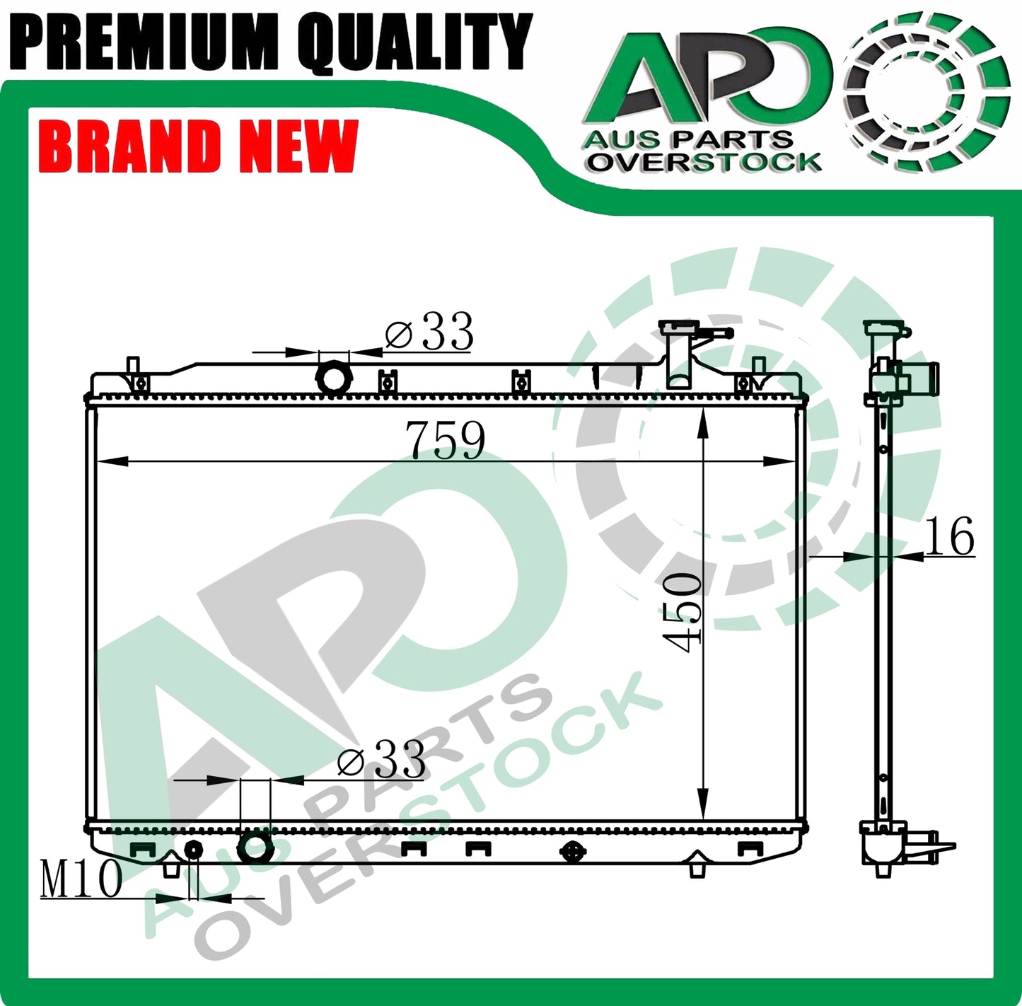 Radiator For HONDA ODYSSEY RC 5th Gen 2.4L 4Cyl Petrol 2013-On